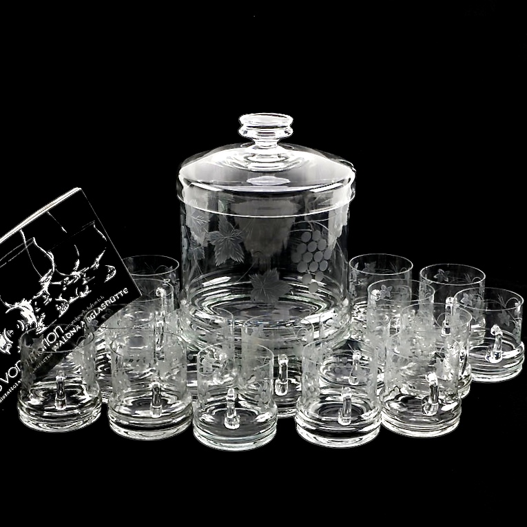 Glas Von Marion Etched Glass Punch Set