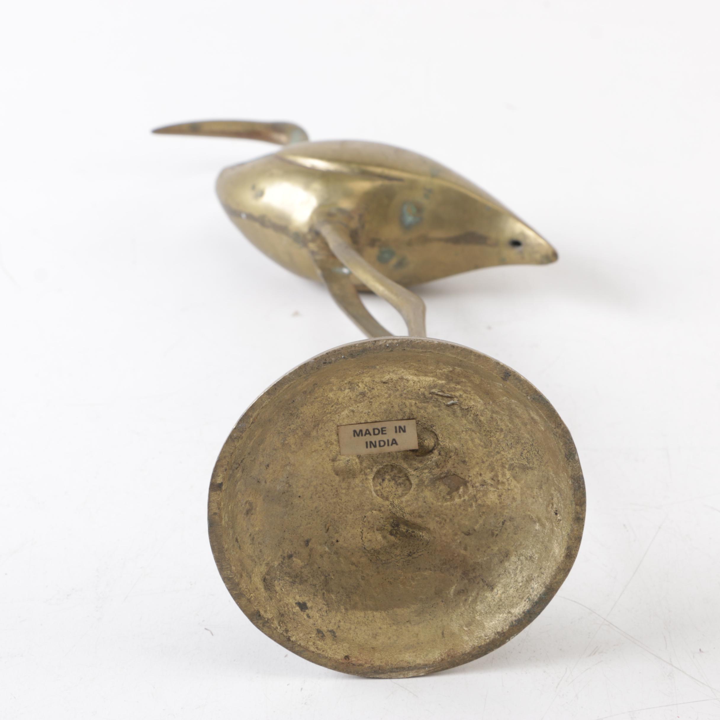 Indian Brass Crane Figurine