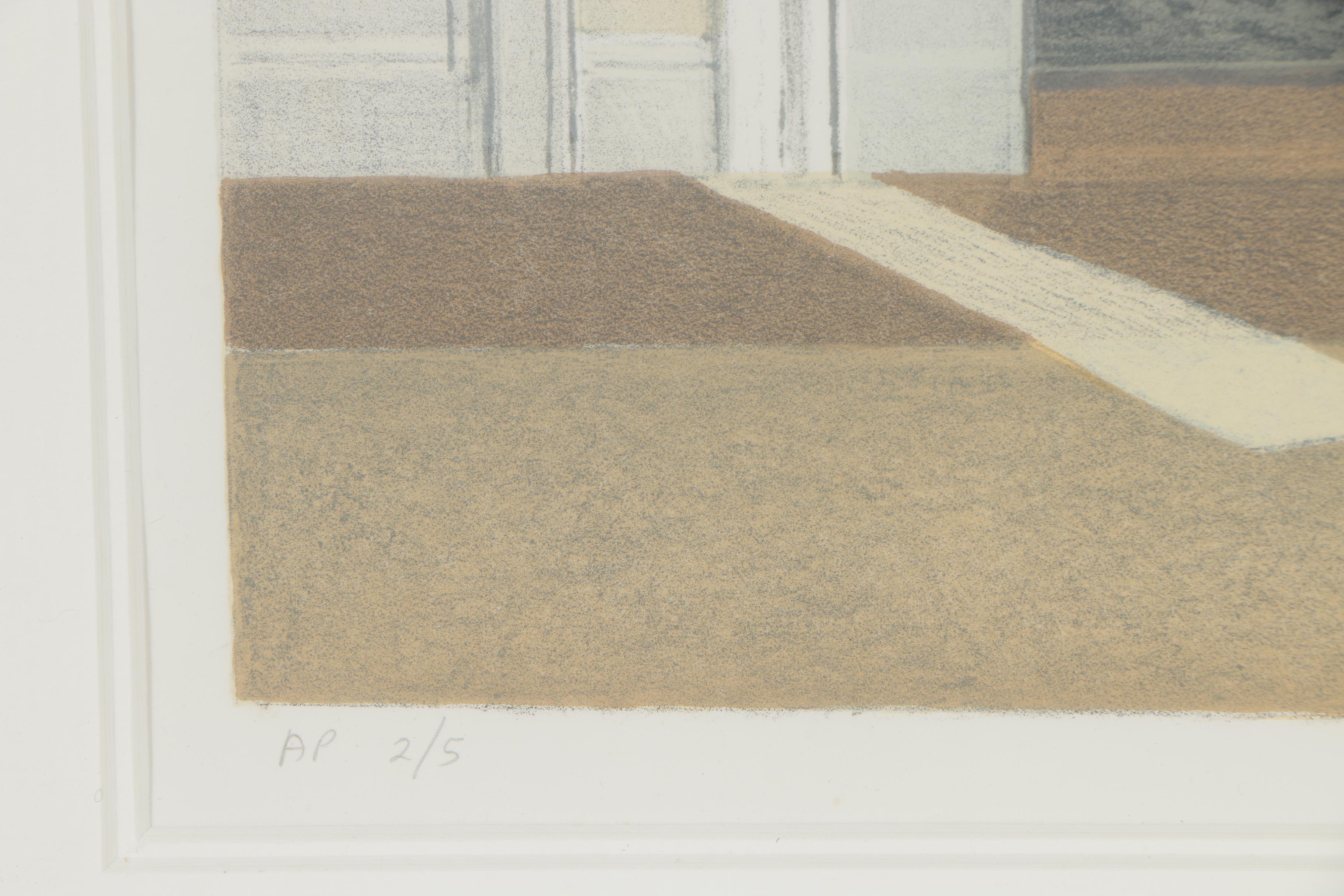 David Davis 1984 Artist's Proof Lithograph of Sunlit Interior Scene