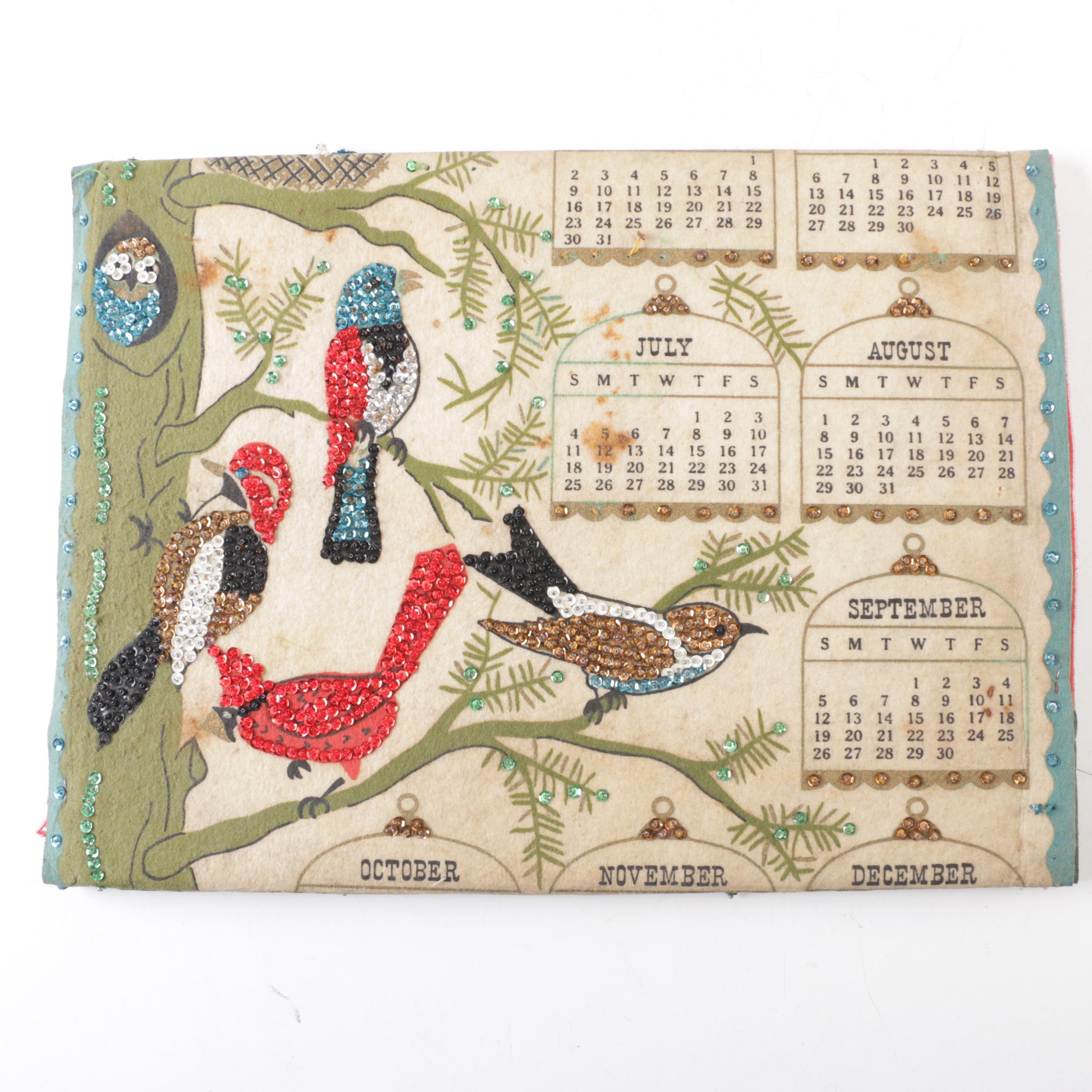 French Language Art Booklet of Eugène Dutuit Collection in Calendar Felt Cover