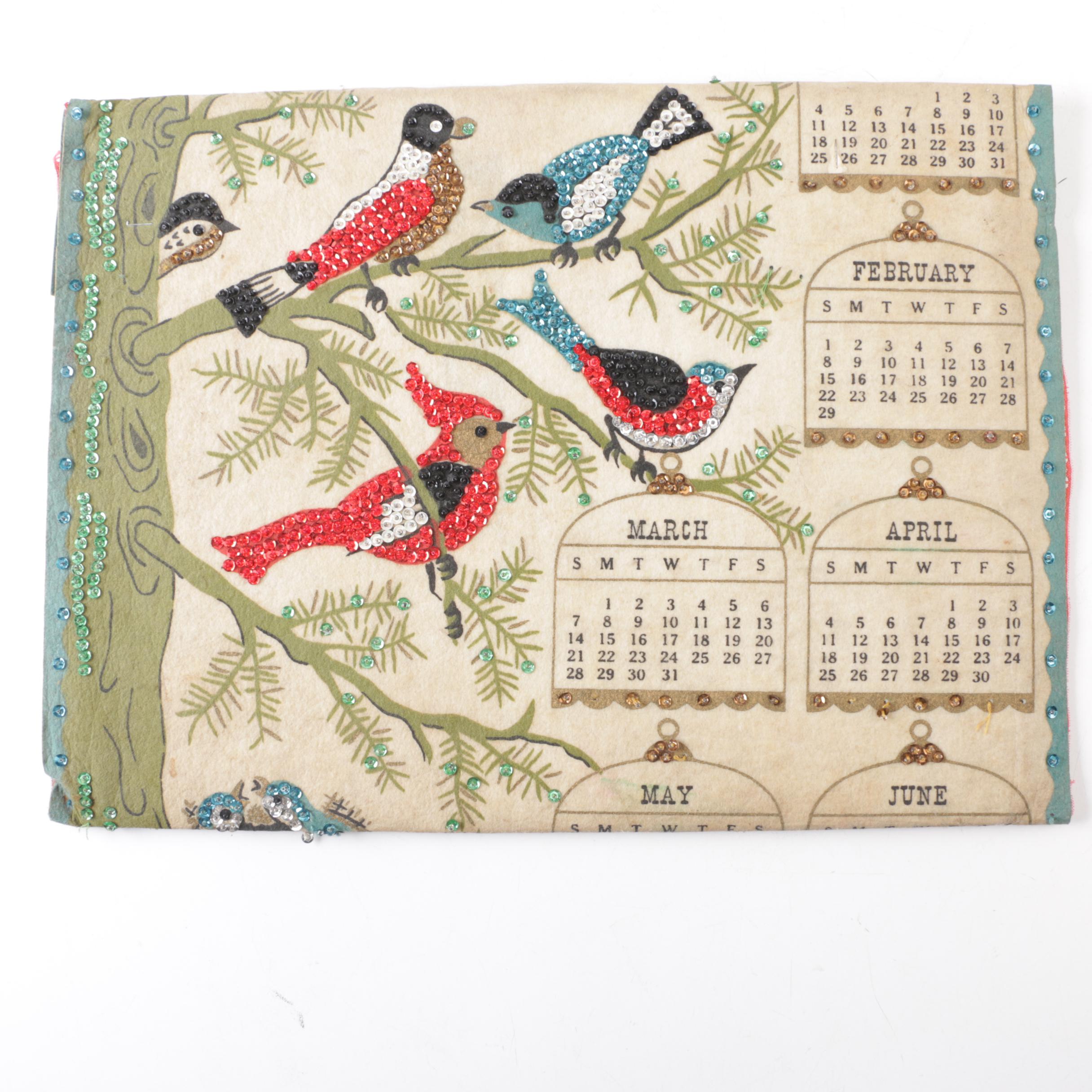 French Language Art Booklet of Eugène Dutuit Collection in Calendar Felt Cover