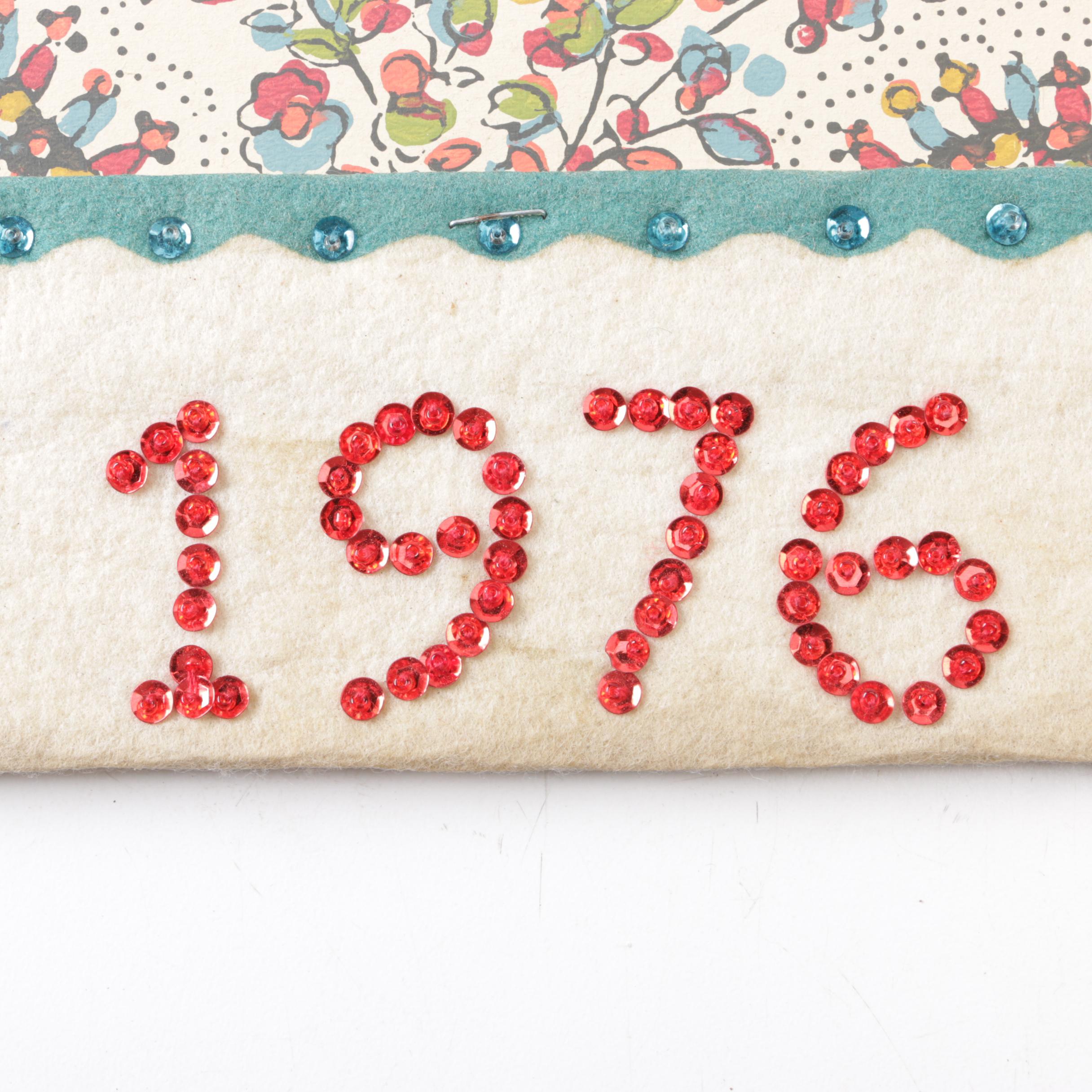 French Language Art Booklet of Eugène Dutuit Collection in Calendar Felt Cover