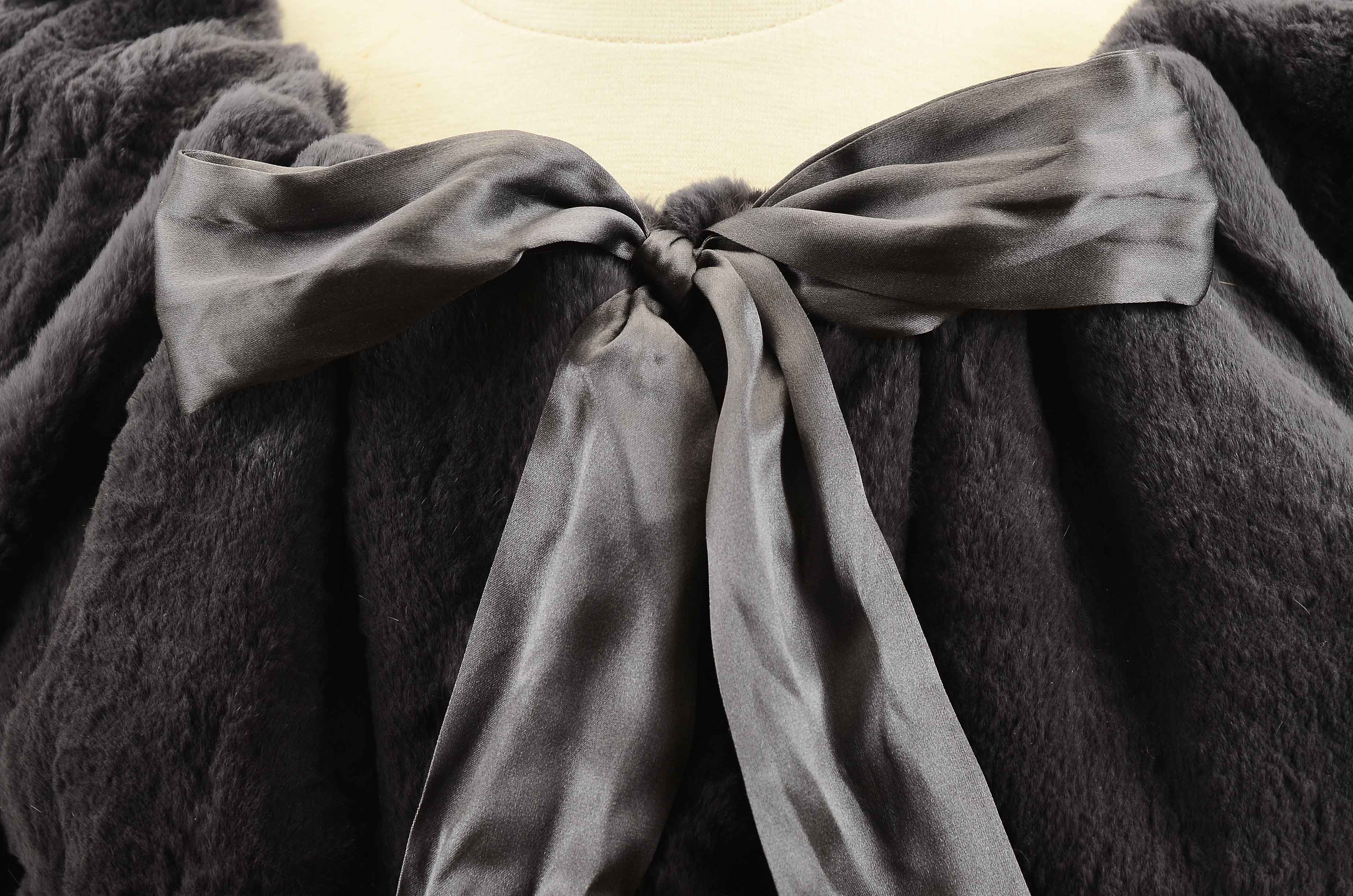 Jocelyn Sheared Rabbit Fur Cropped Jacket