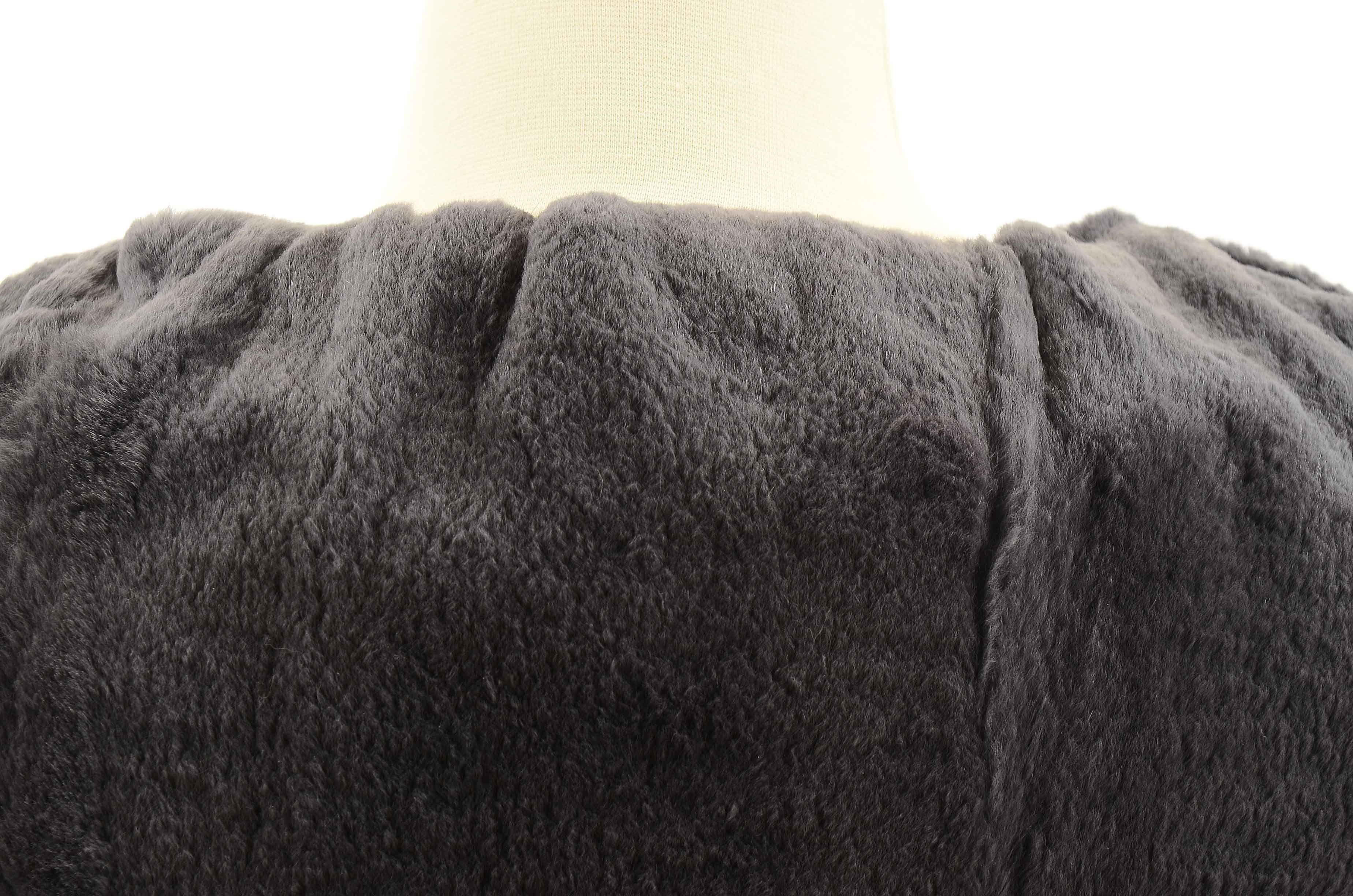 Jocelyn Sheared Rabbit Fur Cropped Jacket