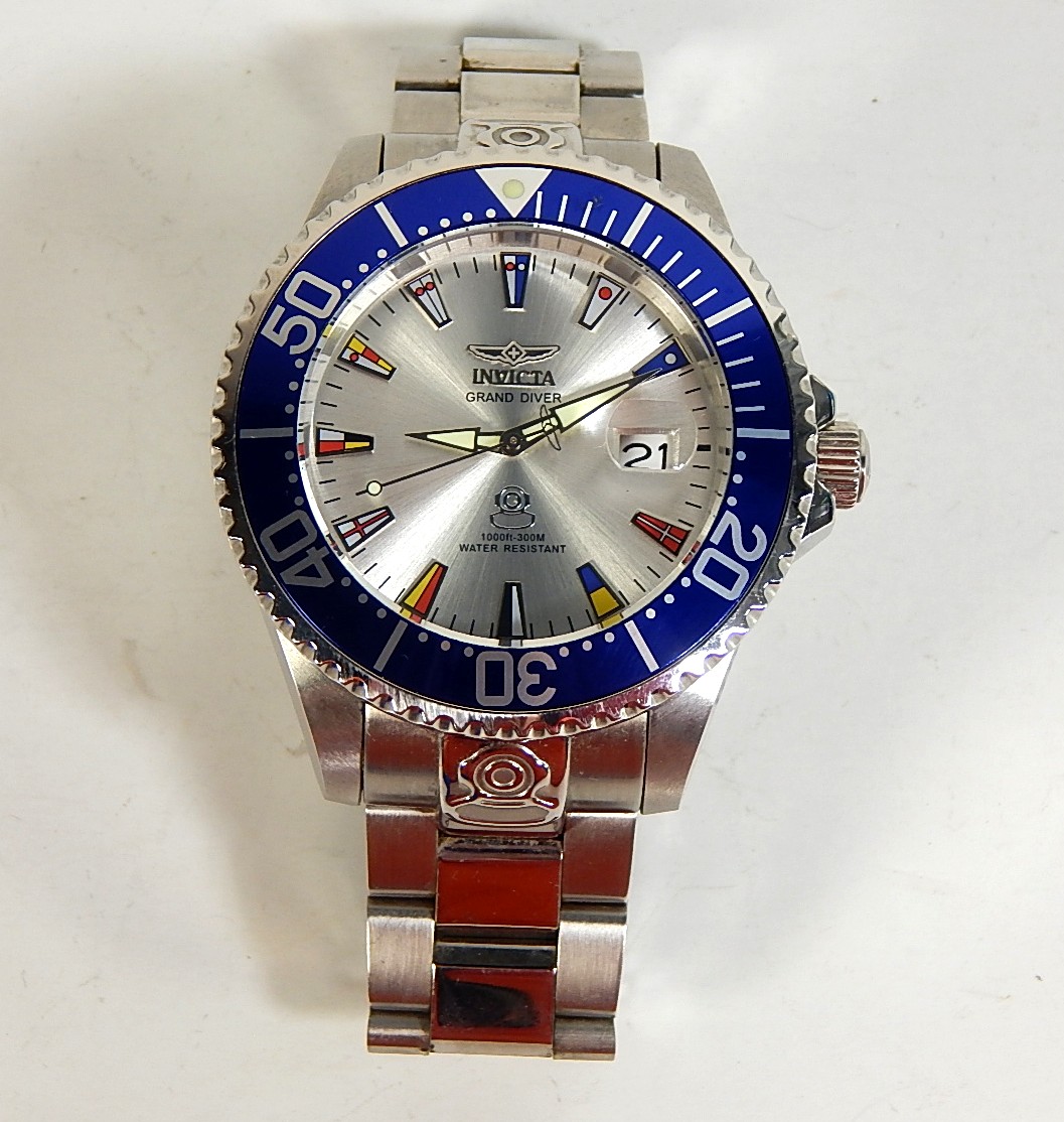 Invicta Stainless Steel Grand Diver Watch 21324