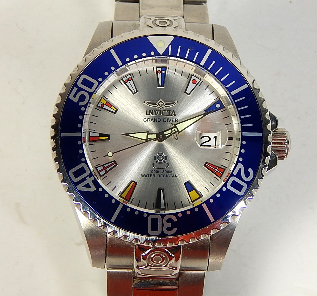 Invicta Stainless Steel Grand Diver Watch 21324