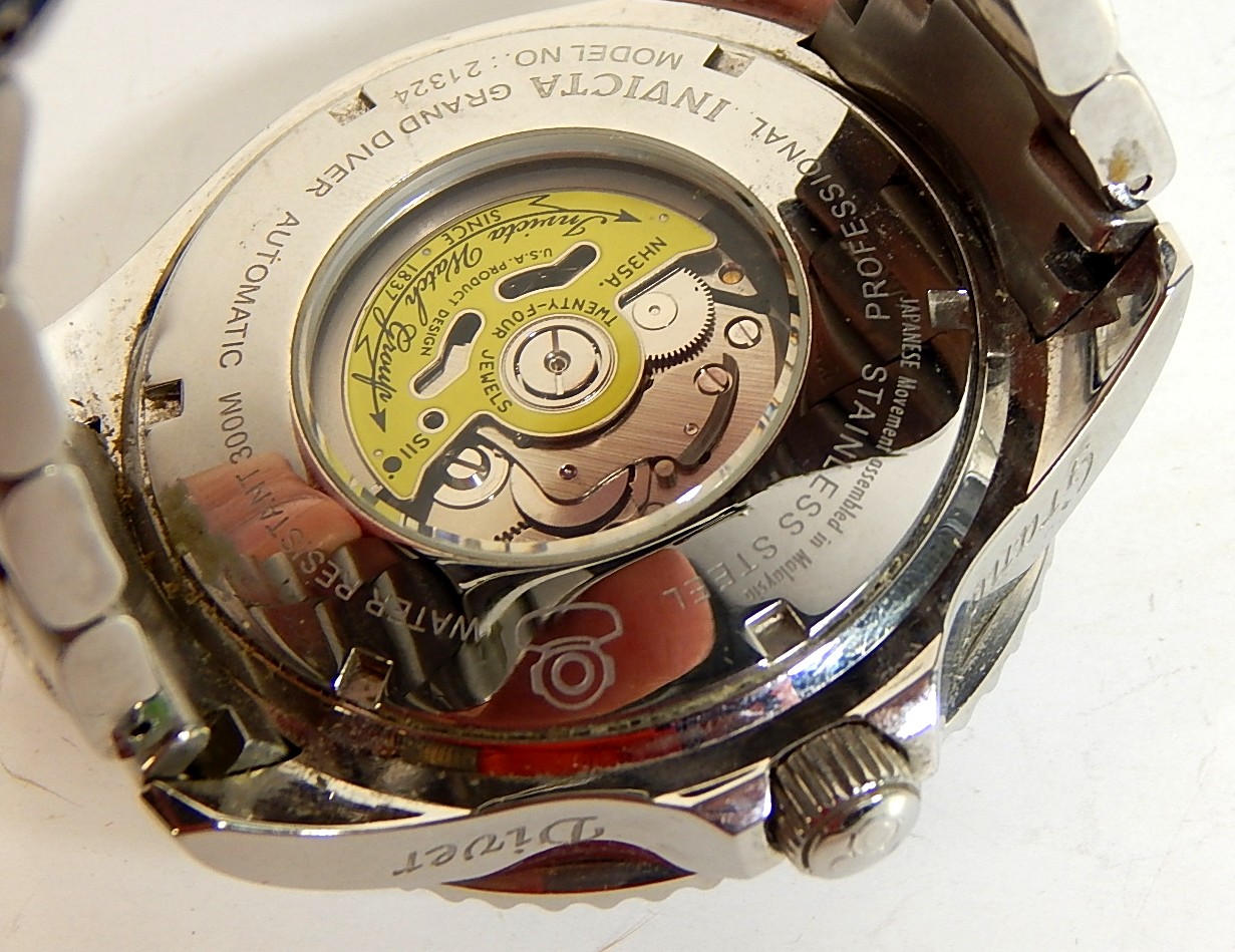 Invicta Stainless Steel Grand Diver Watch 21324