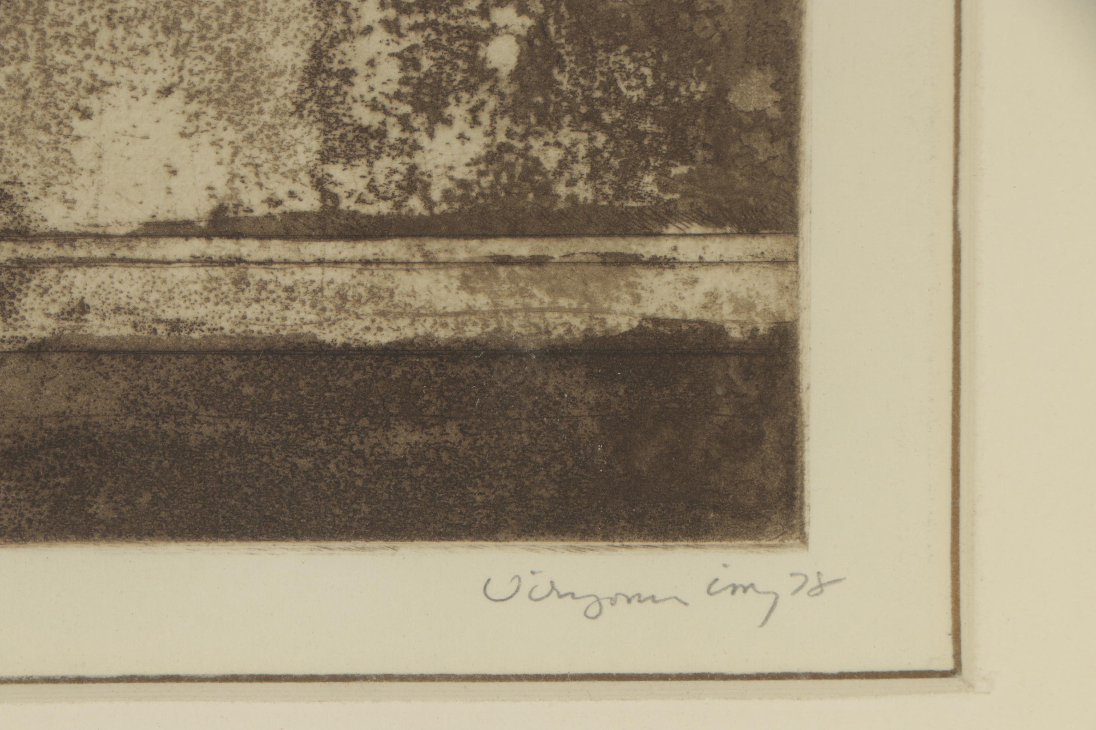 Hank Virgona Etching "Studio Sink"