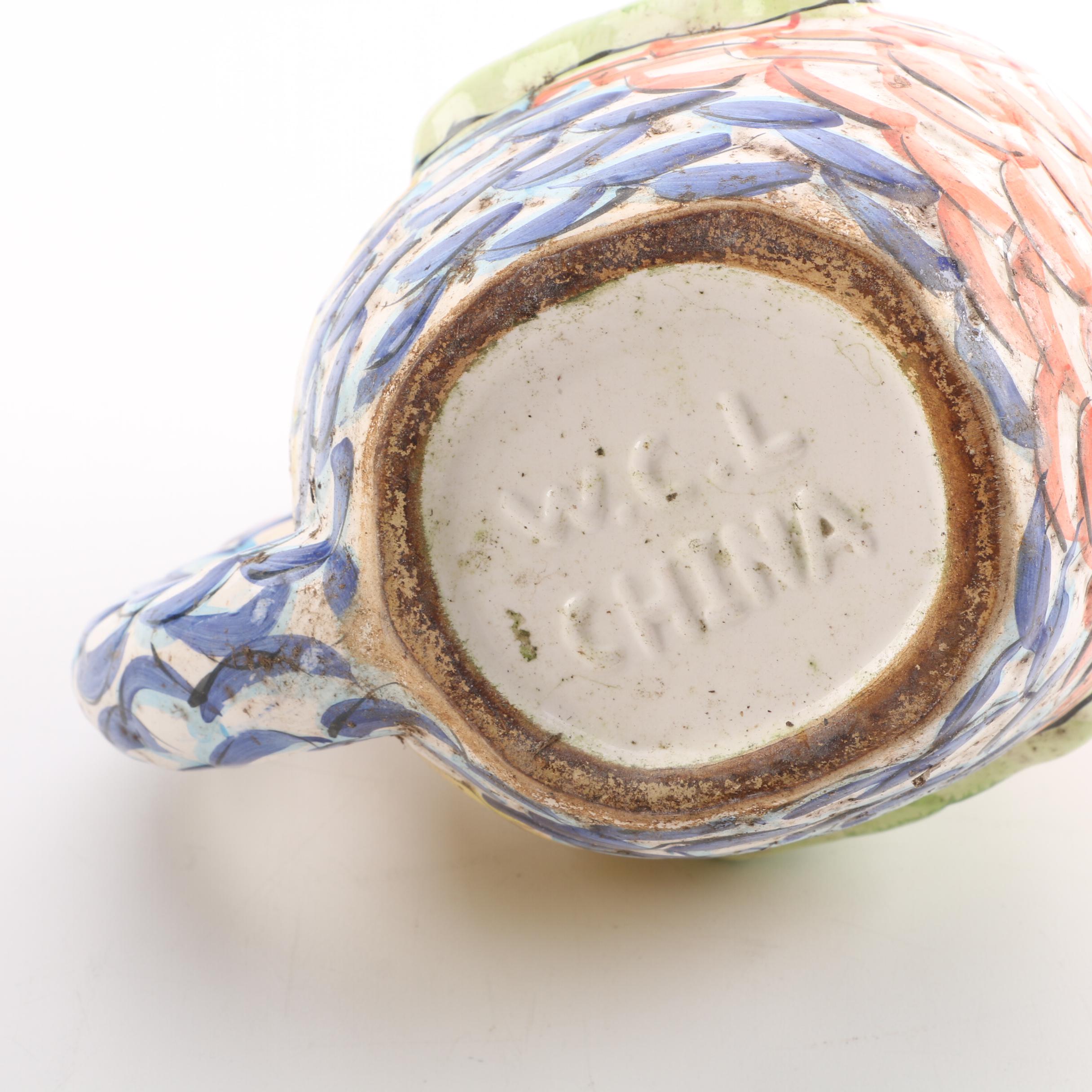 Ceramic Lidded Container and Fish Pitcher