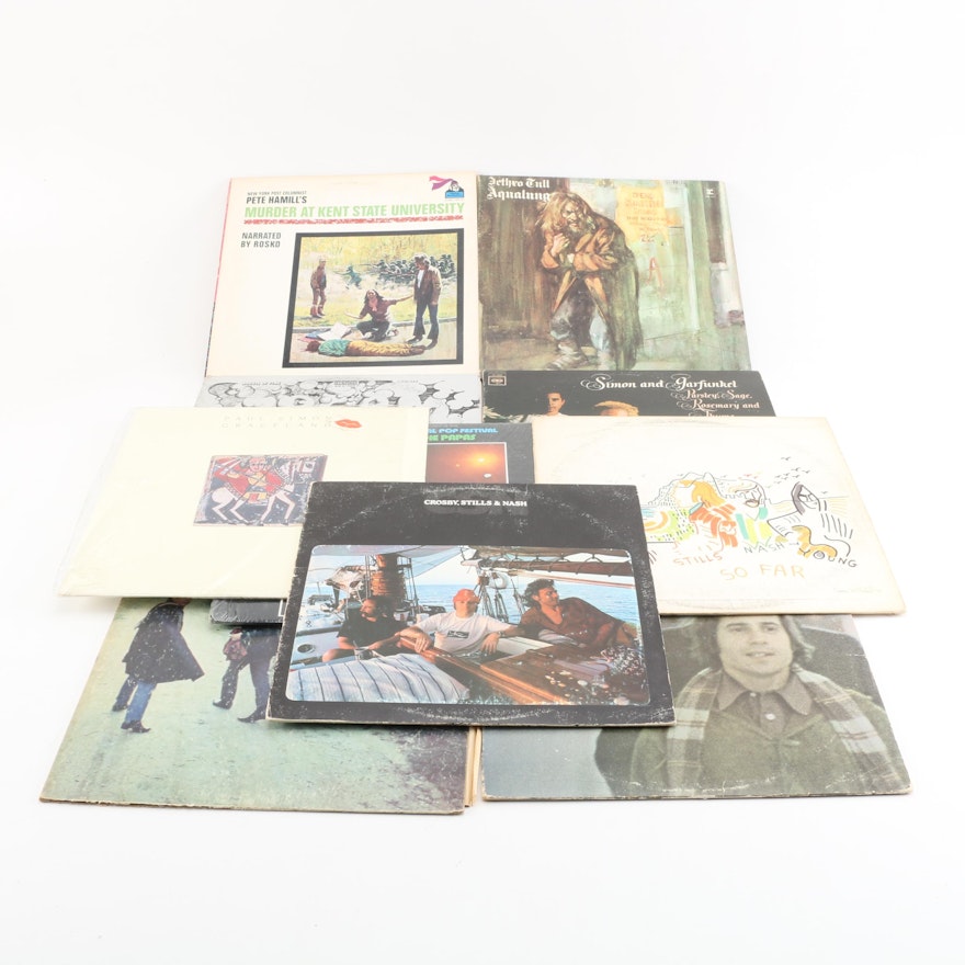Vintage Record Collection Including Simon & Garfunkel and Crosby Stills & Nash