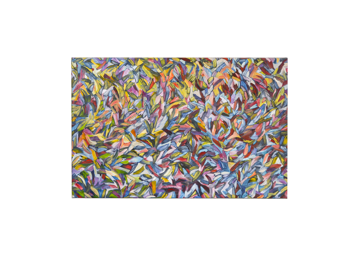 Multi-Colored Modern Artwork on canvas stretched on wood frame