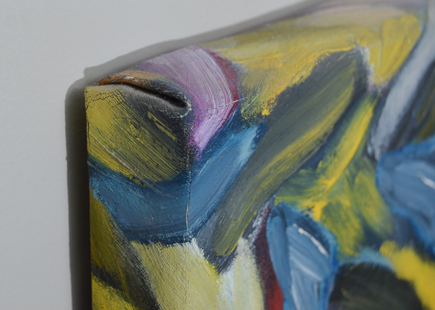 Multi-Colored Modern Artwork on canvas stretched on wood frame