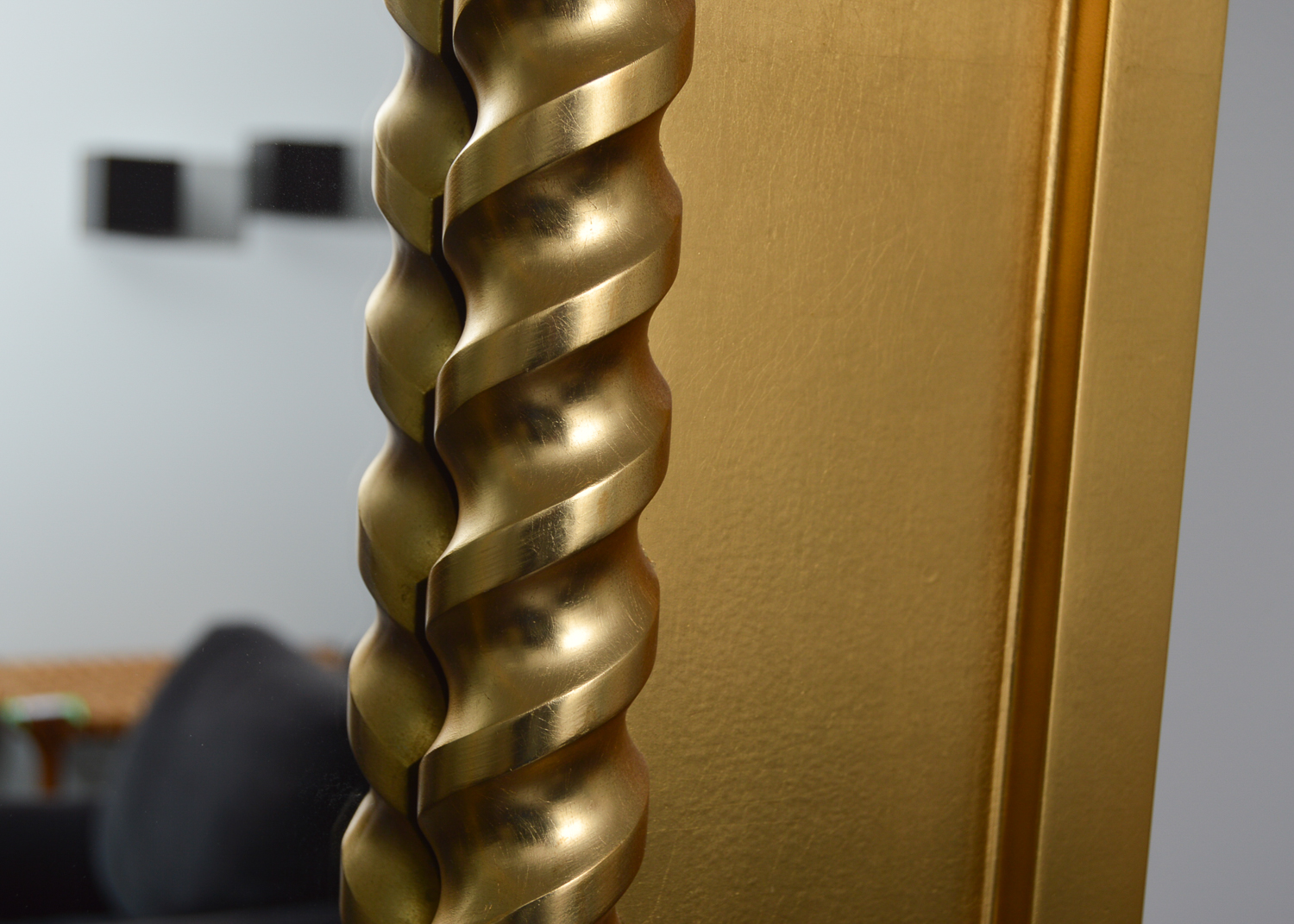 Wall Mirror with Contemporary Gold Tone Frame