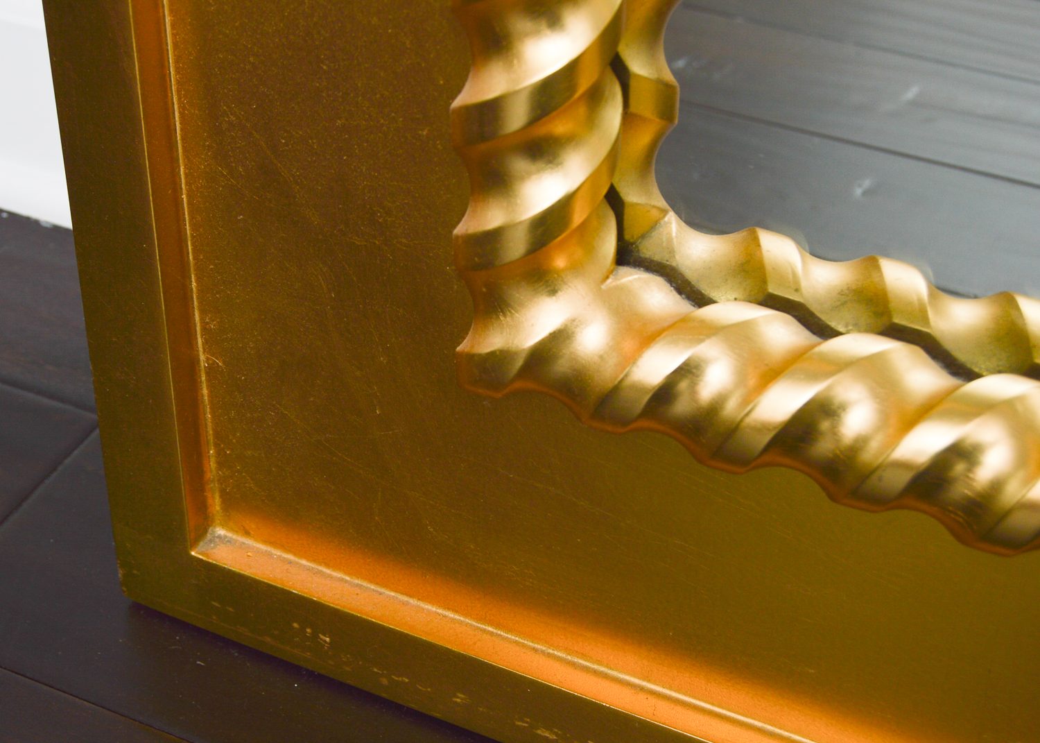 Wall Mirror with Contemporary Gold Tone Frame