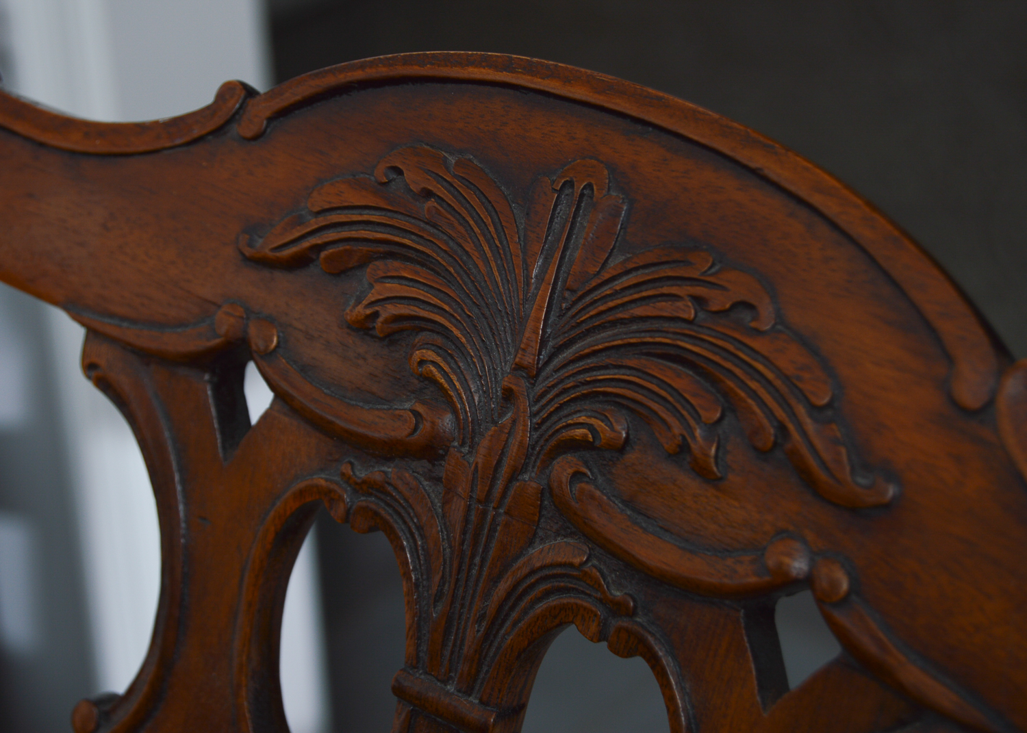 Vintage Chippendale Style Dining Table with Chairs by John Widdicomb Furniture