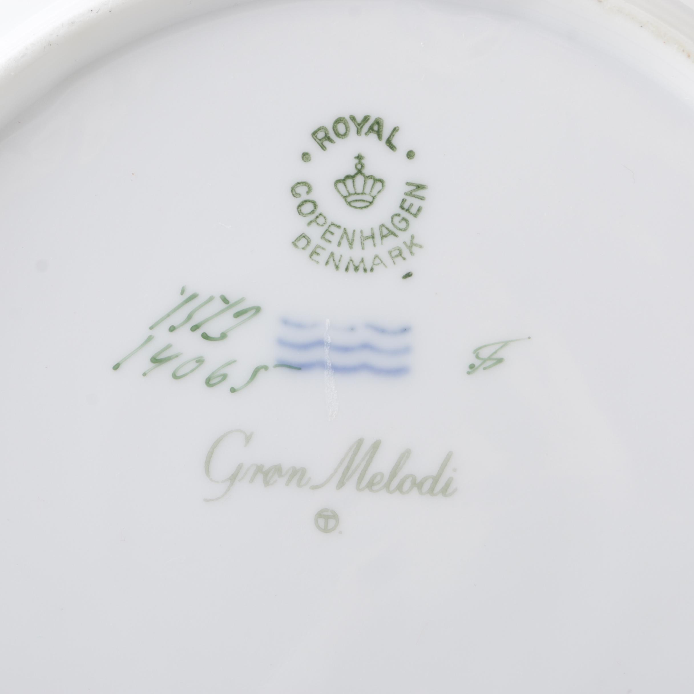 Royal Copenhagen "Green Melodi" Plates