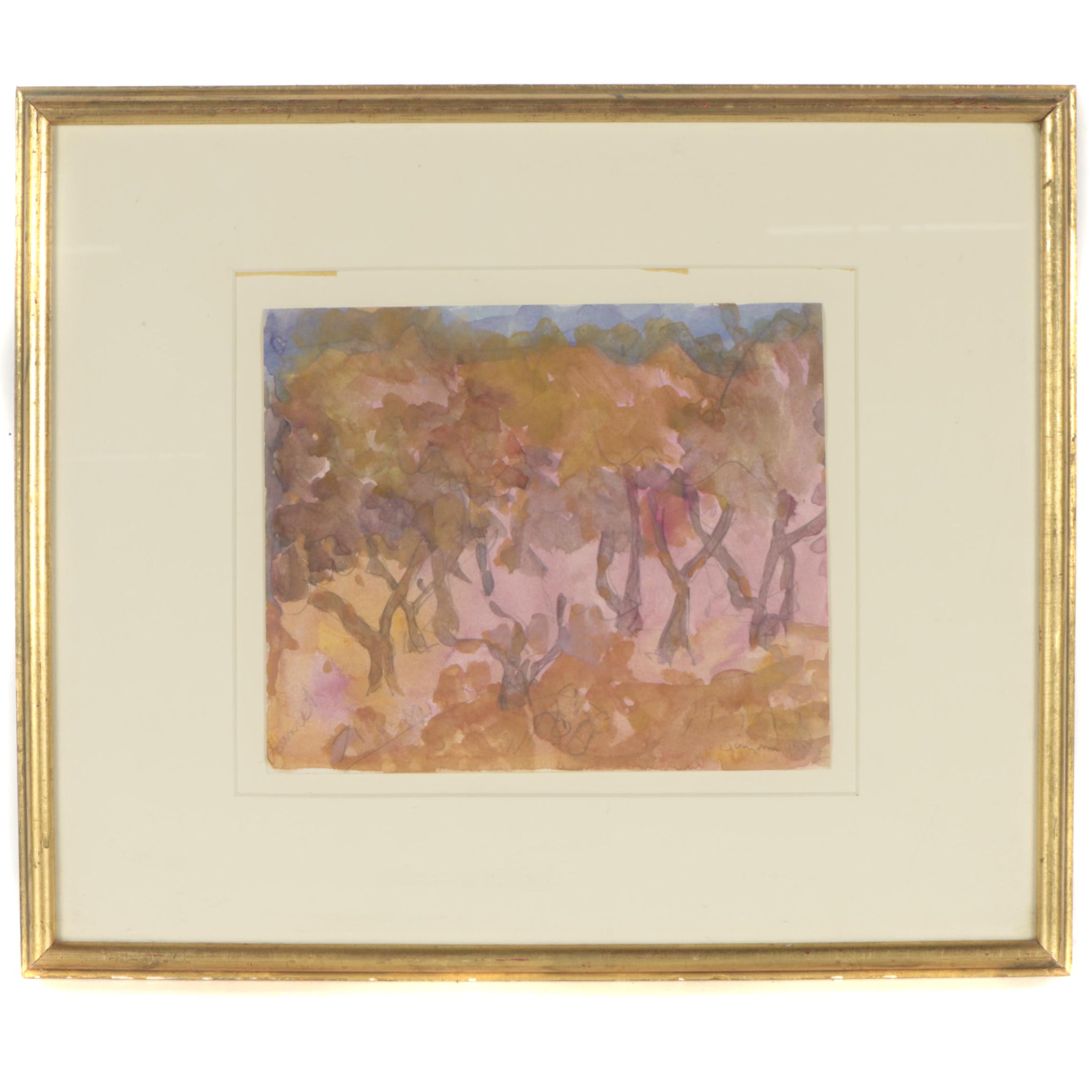 Hank Virgona 1987 Watercolor Painting "John's Avocado Ranch"