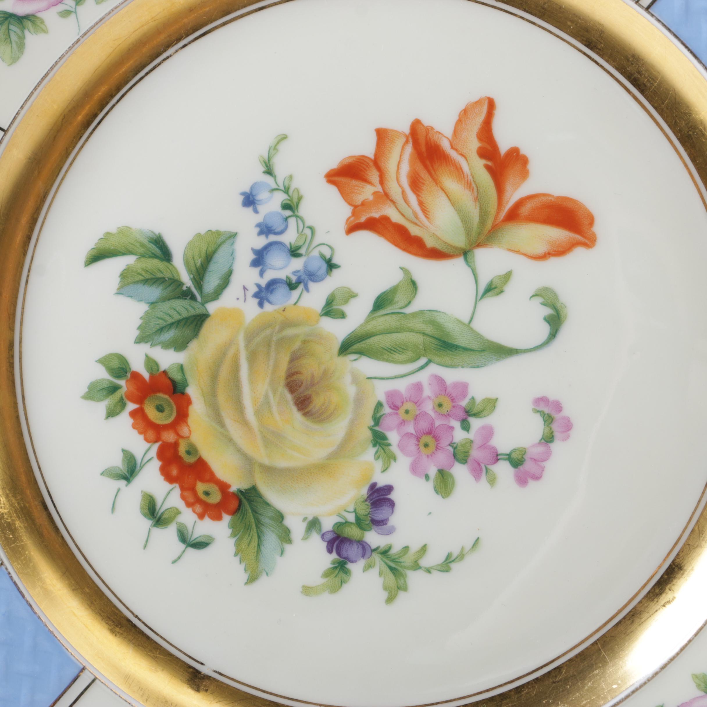 Black Knight Czech Porcelain Plates