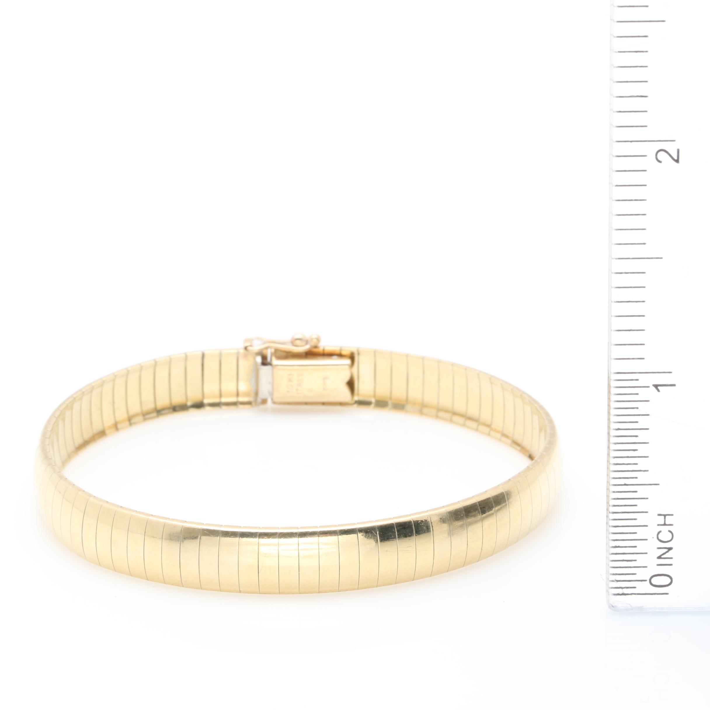10K Yellow Gold Omega Bracelet