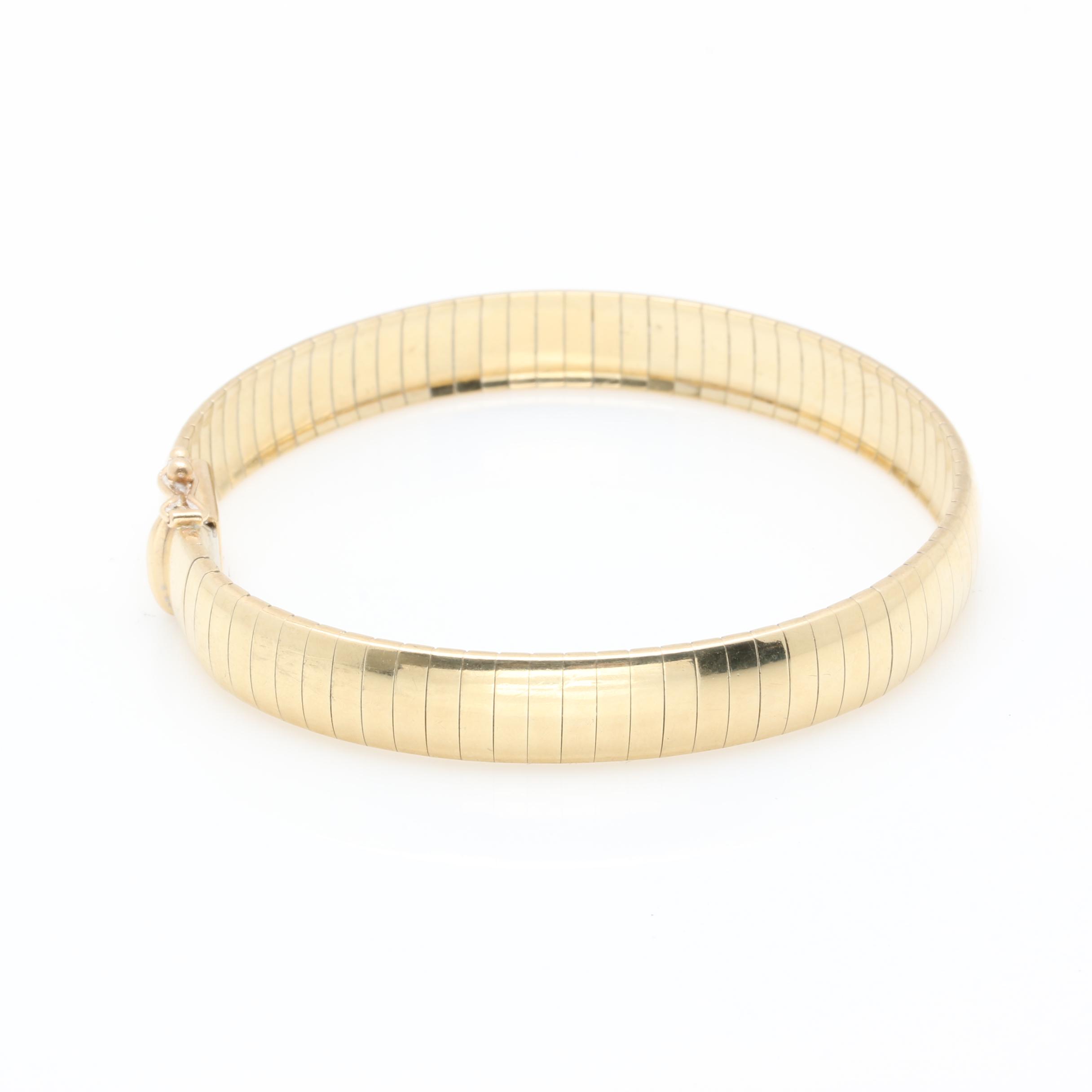 10K Yellow Gold Omega Bracelet