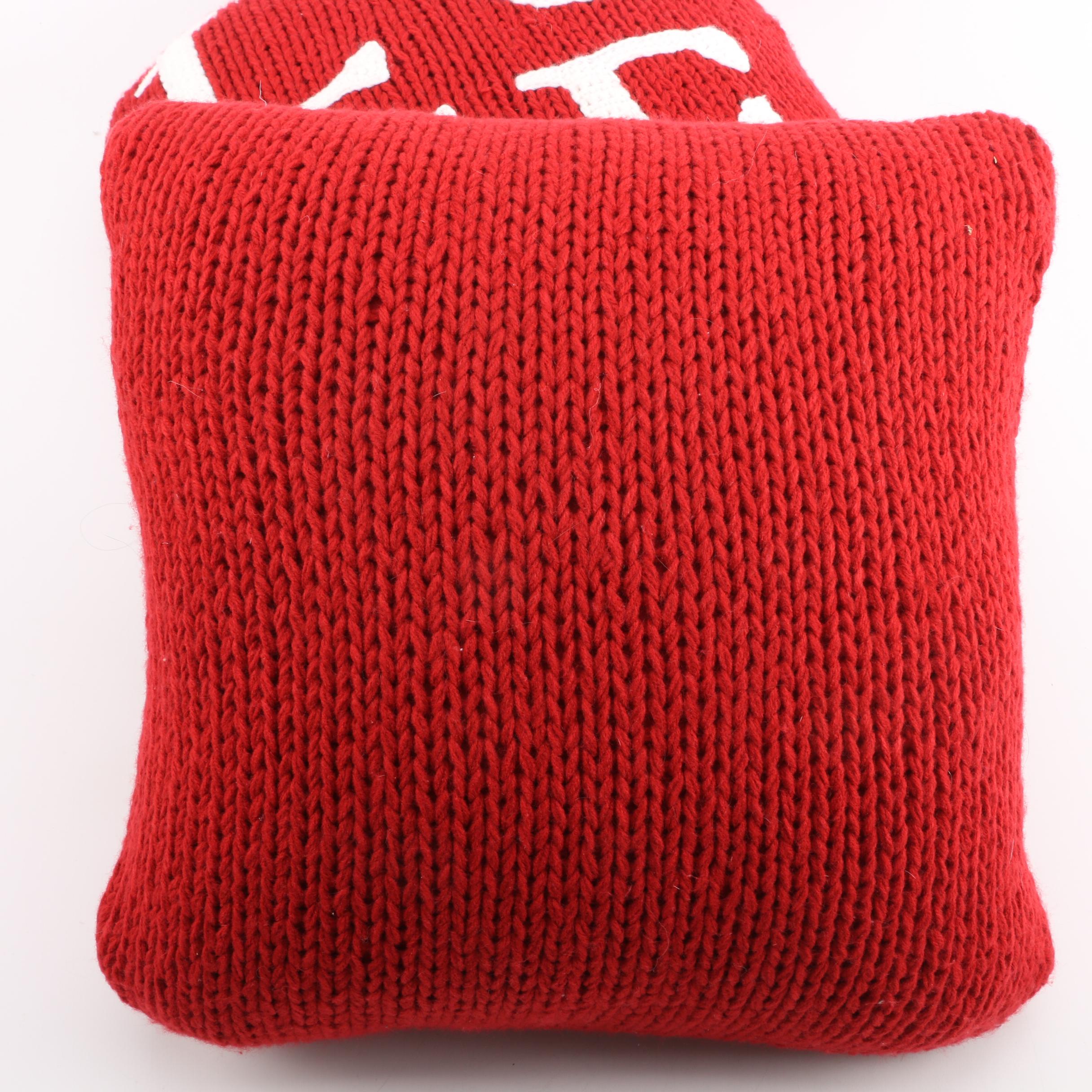 Crocheted "Love" Throw Pillows by Pottery Barn