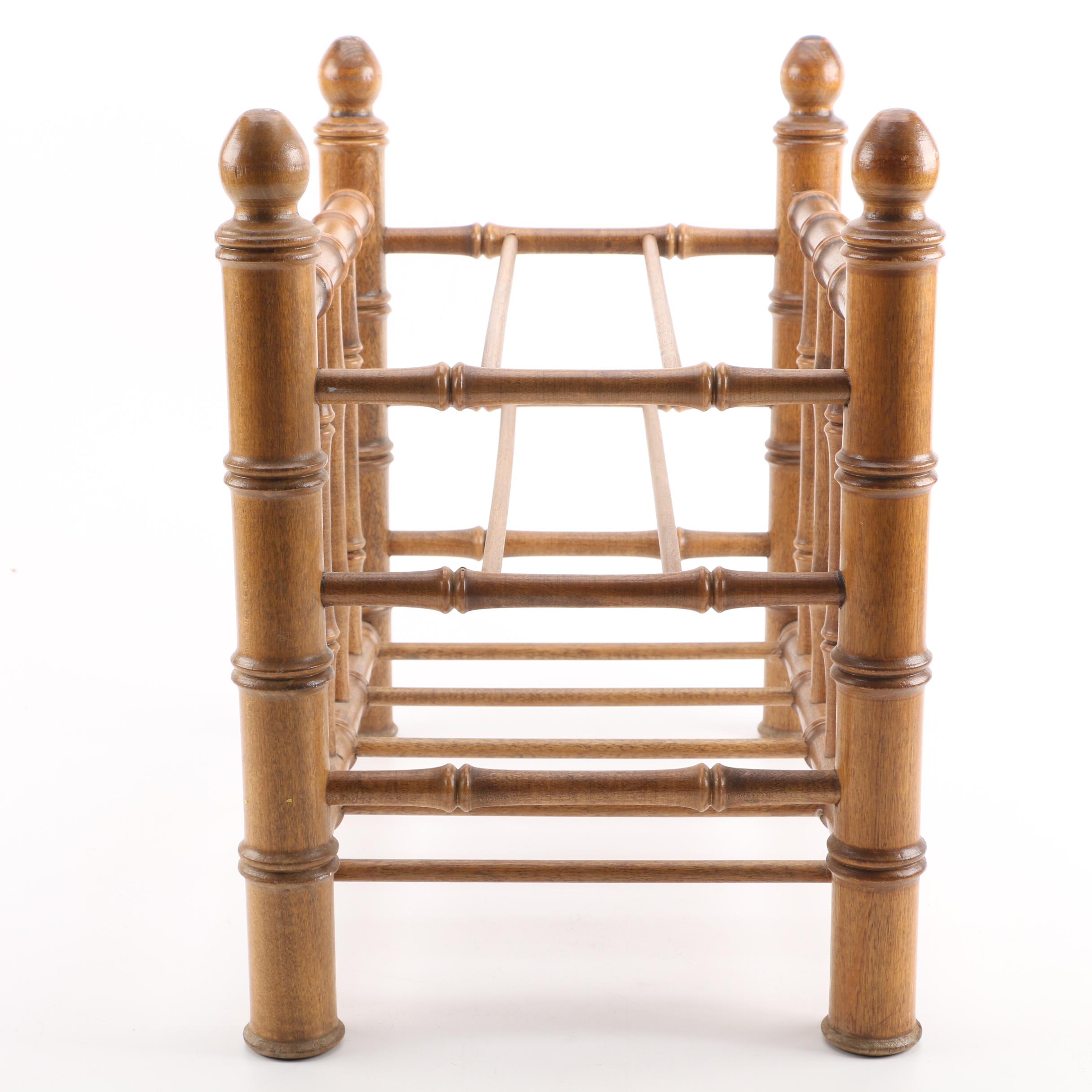 Bamboo-Look Magazine Rack