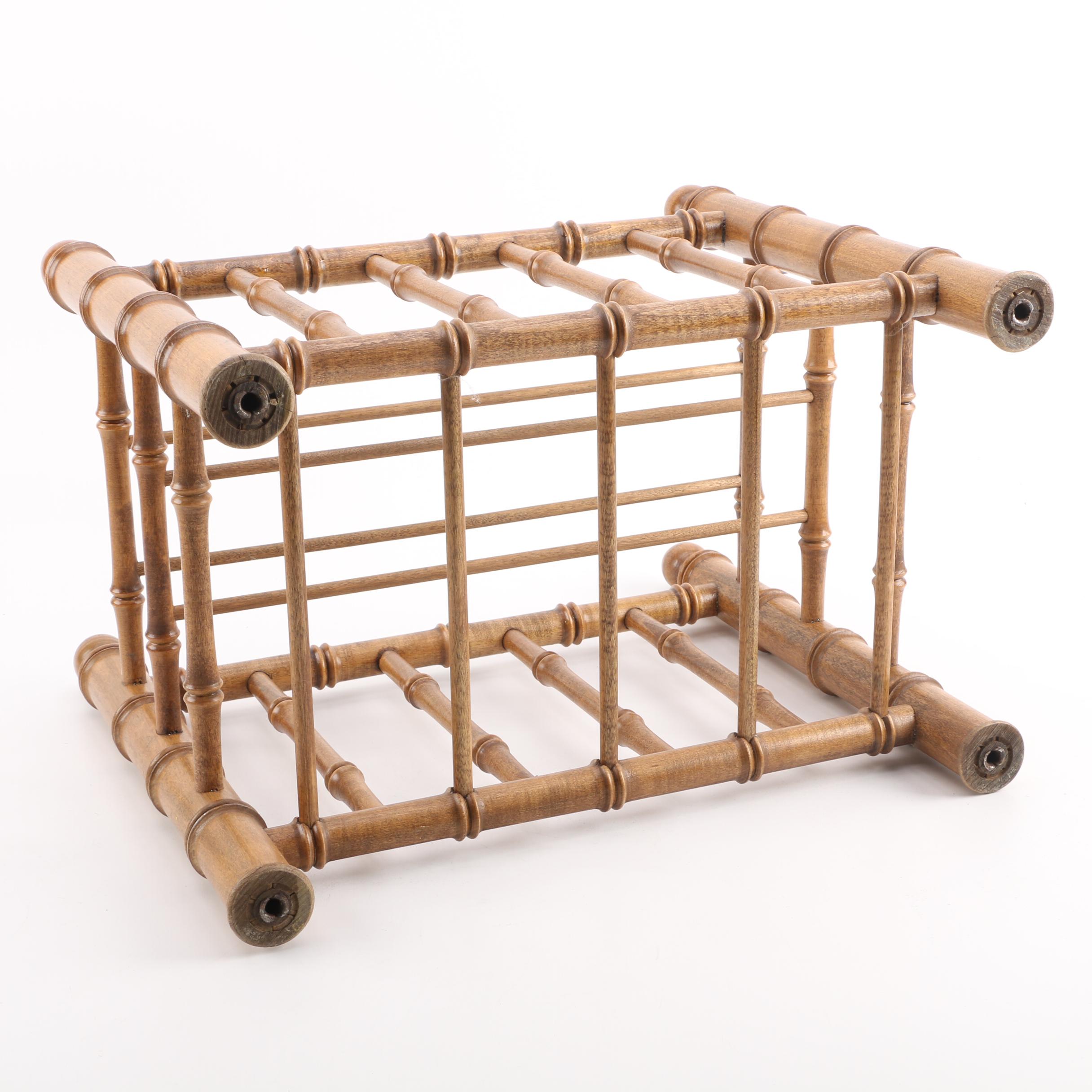 Bamboo-Look Magazine Rack