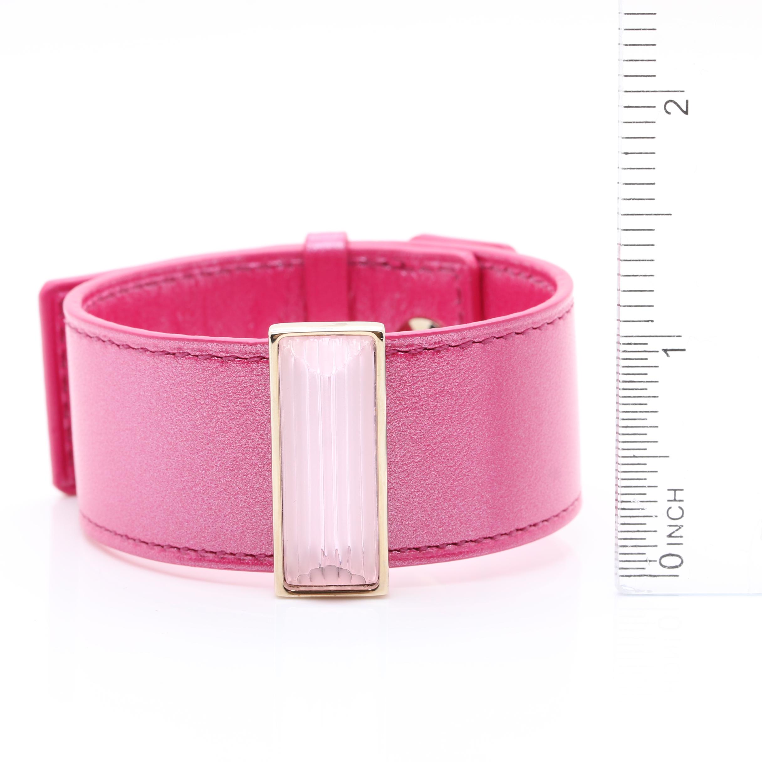 Lalique Leather Cuff Bracelet and Juicy Couture Metallic Blue Chain Bracelet