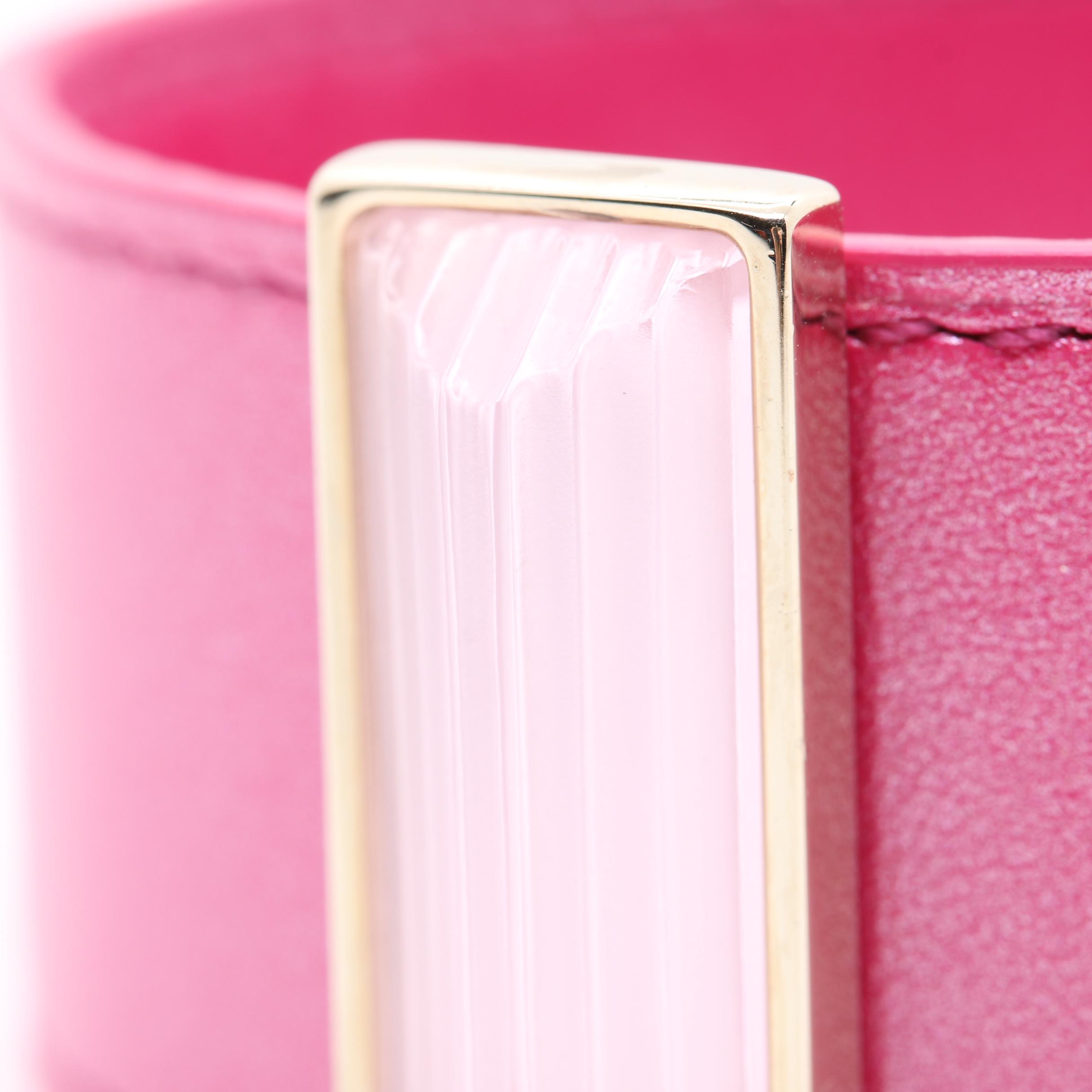 Lalique Leather Cuff Bracelet and Juicy Couture Metallic Blue Chain Bracelet