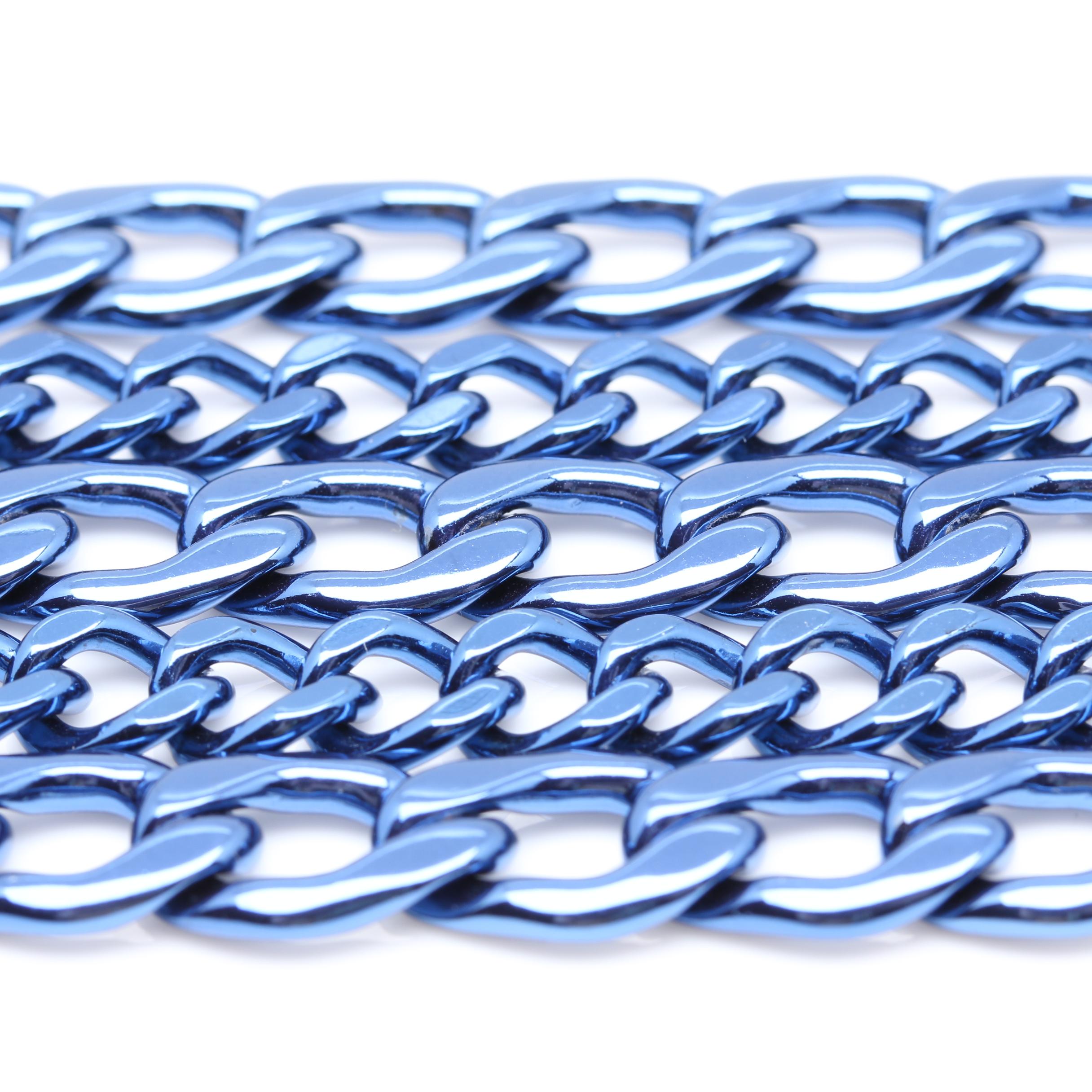 Lalique Leather Cuff Bracelet and Juicy Couture Metallic Blue Chain Bracelet