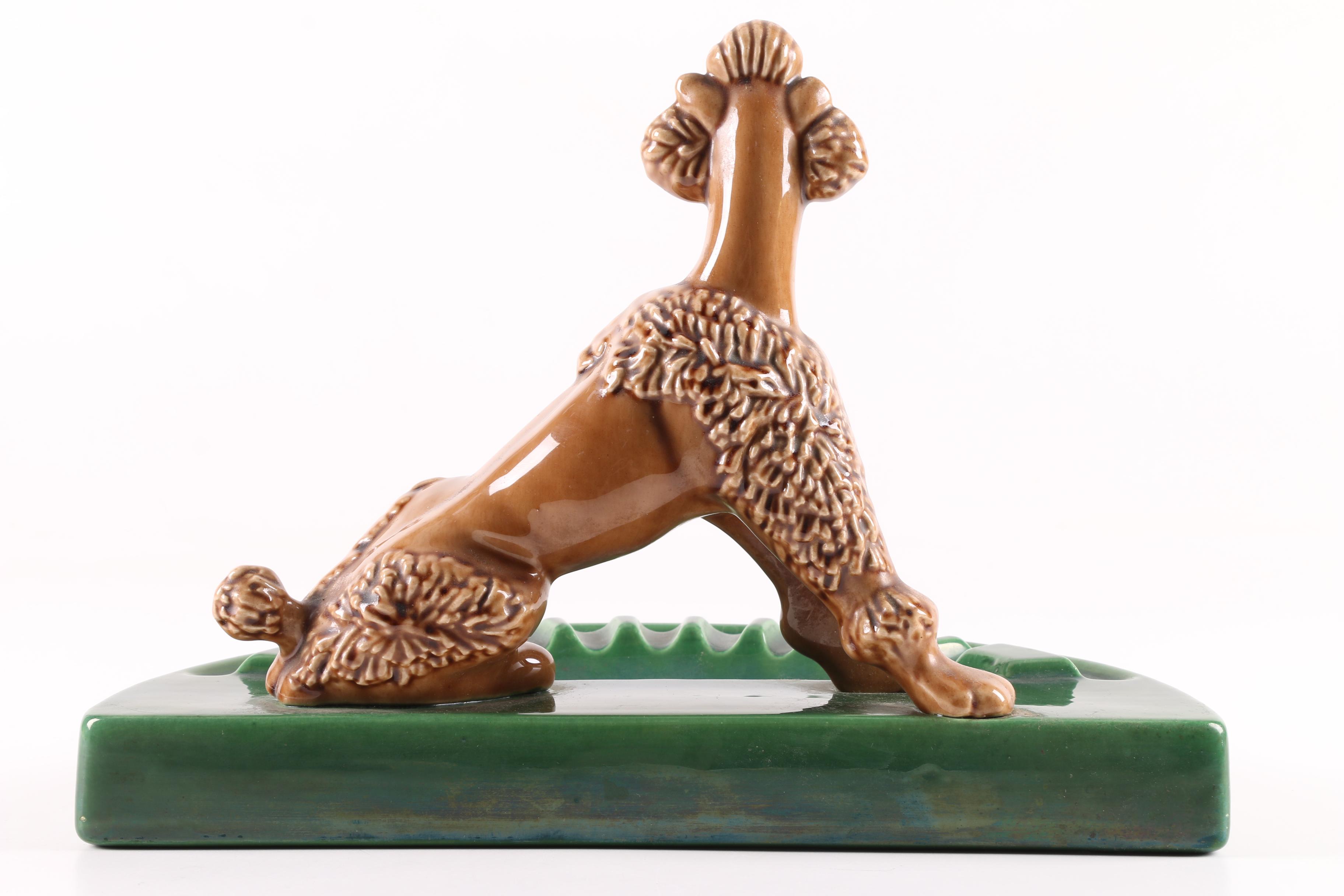 Vintage Ceramic Poodle Ash Receiver