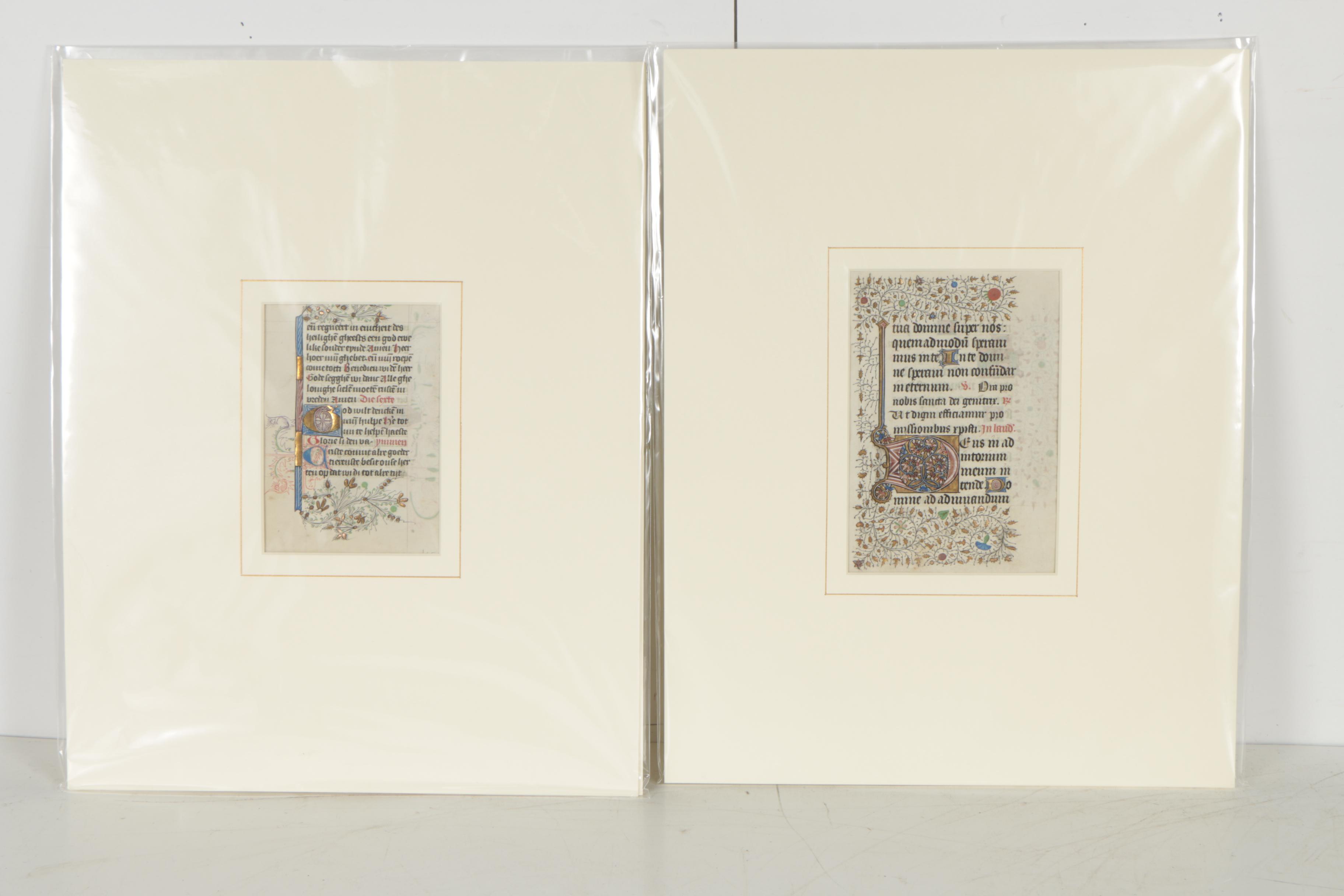 15th Century Illuminated Manuscript Pages