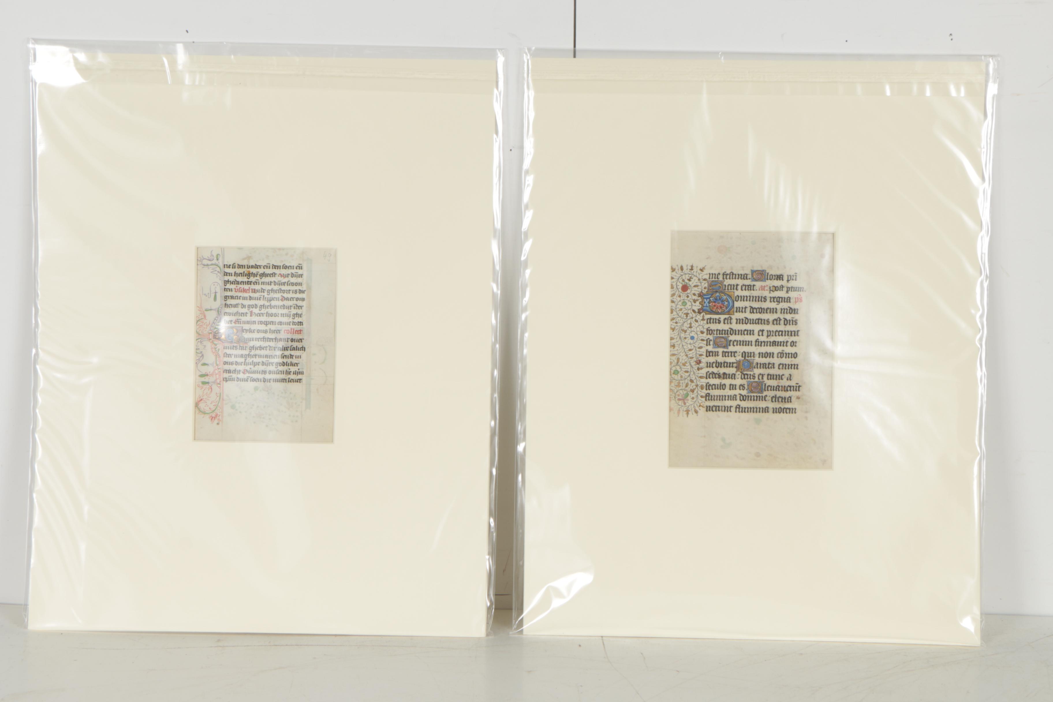 15th Century Illuminated Manuscript Pages