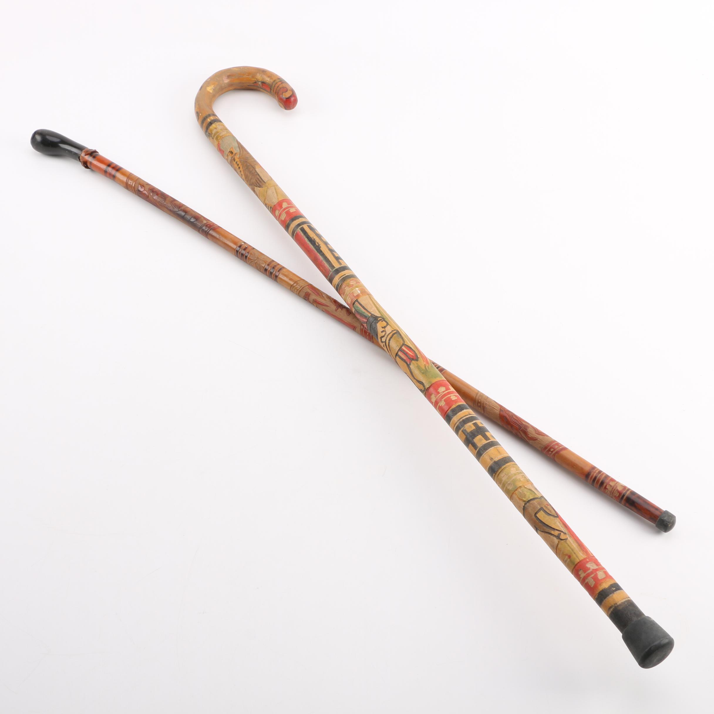 Carved Cane and Walking Stick