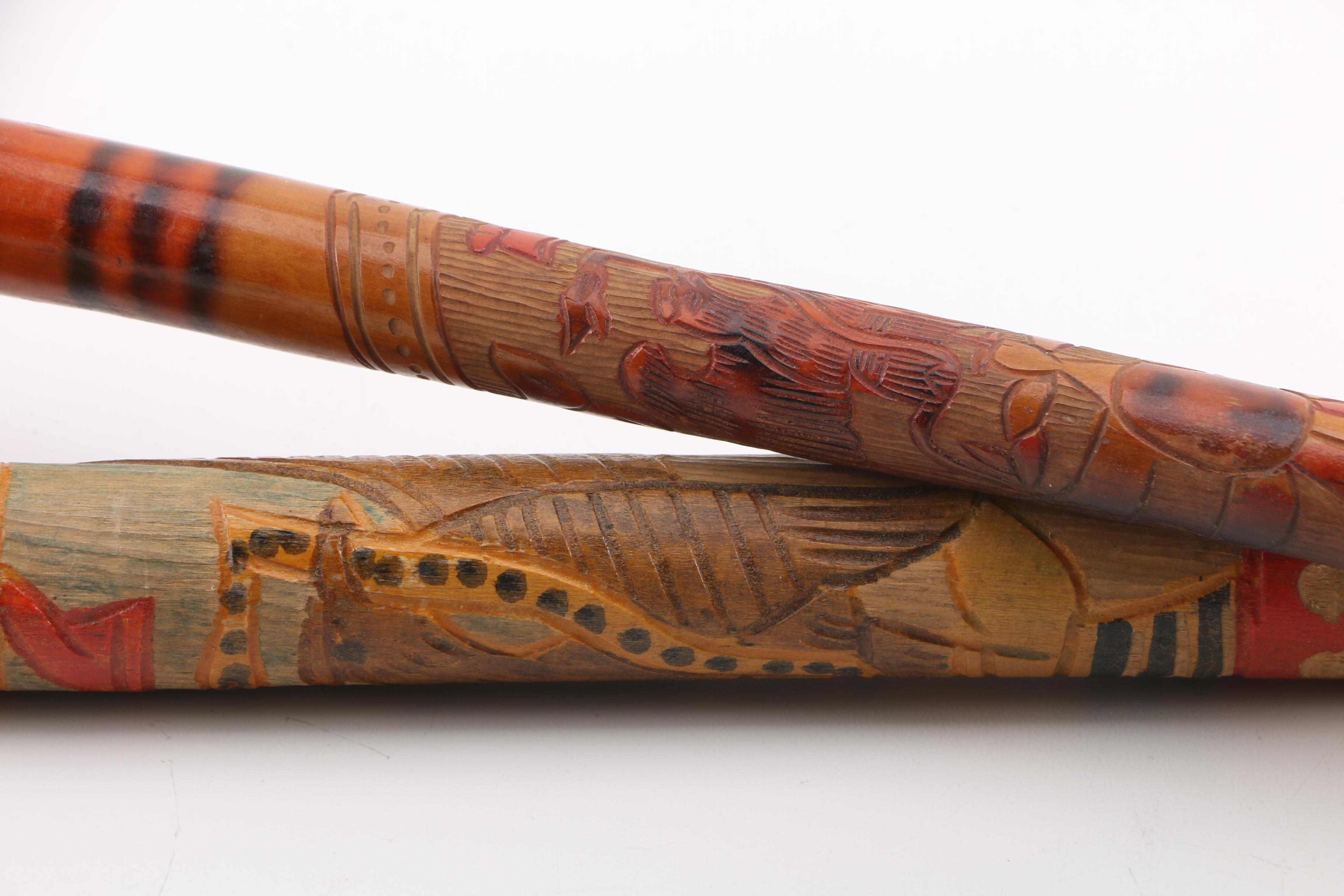 Carved Cane and Walking Stick