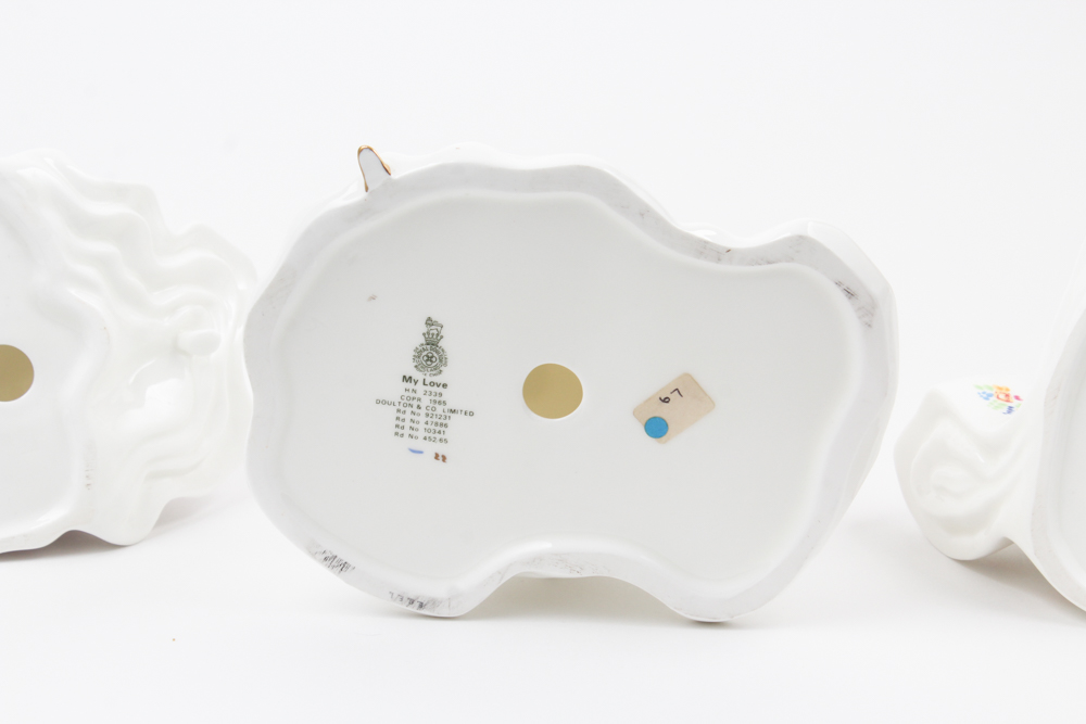 Royal Doulton Porcelain Figurines "My Love", "Kate", and "Shirley"