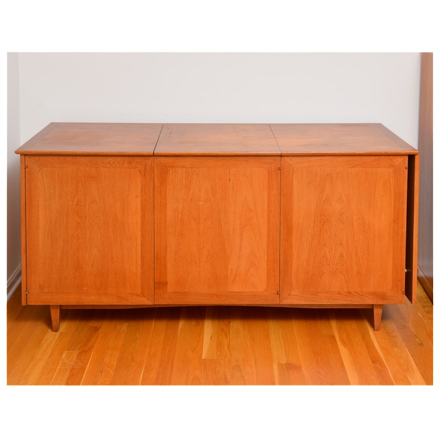 Mid Century Walnut Cabinet for Vintage Record Player