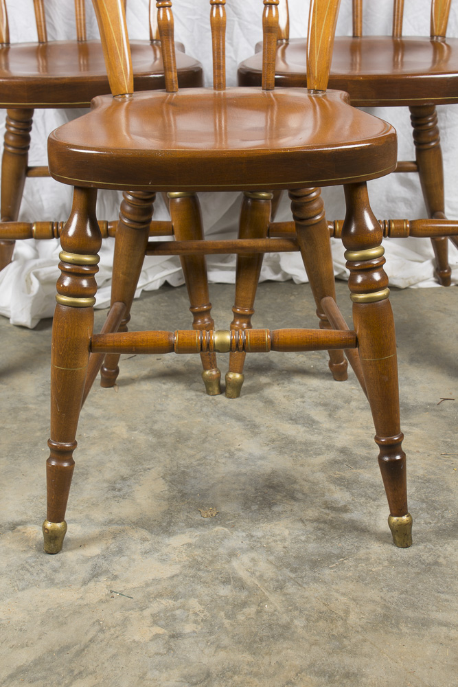 Set of Four Windsor Style Painted Chairs