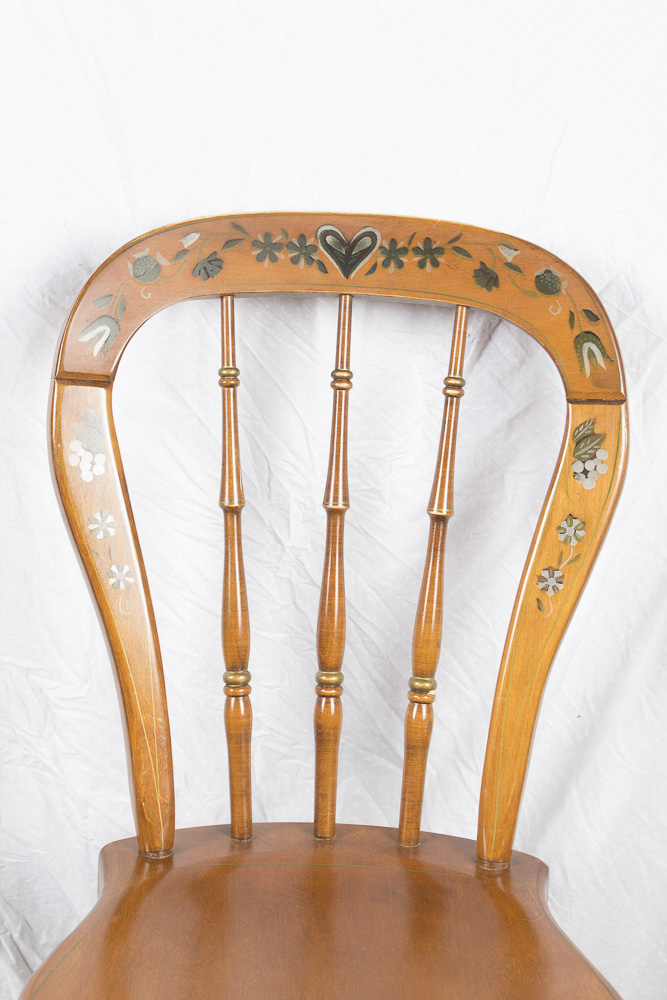 Set of Four Windsor Style Painted Chairs