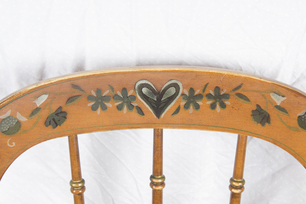 Set of Four Windsor Style Painted Chairs