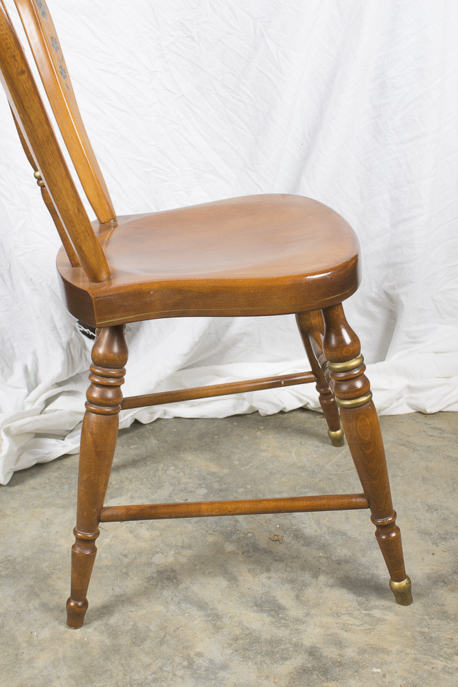 Set of Four Windsor Style Painted Chairs