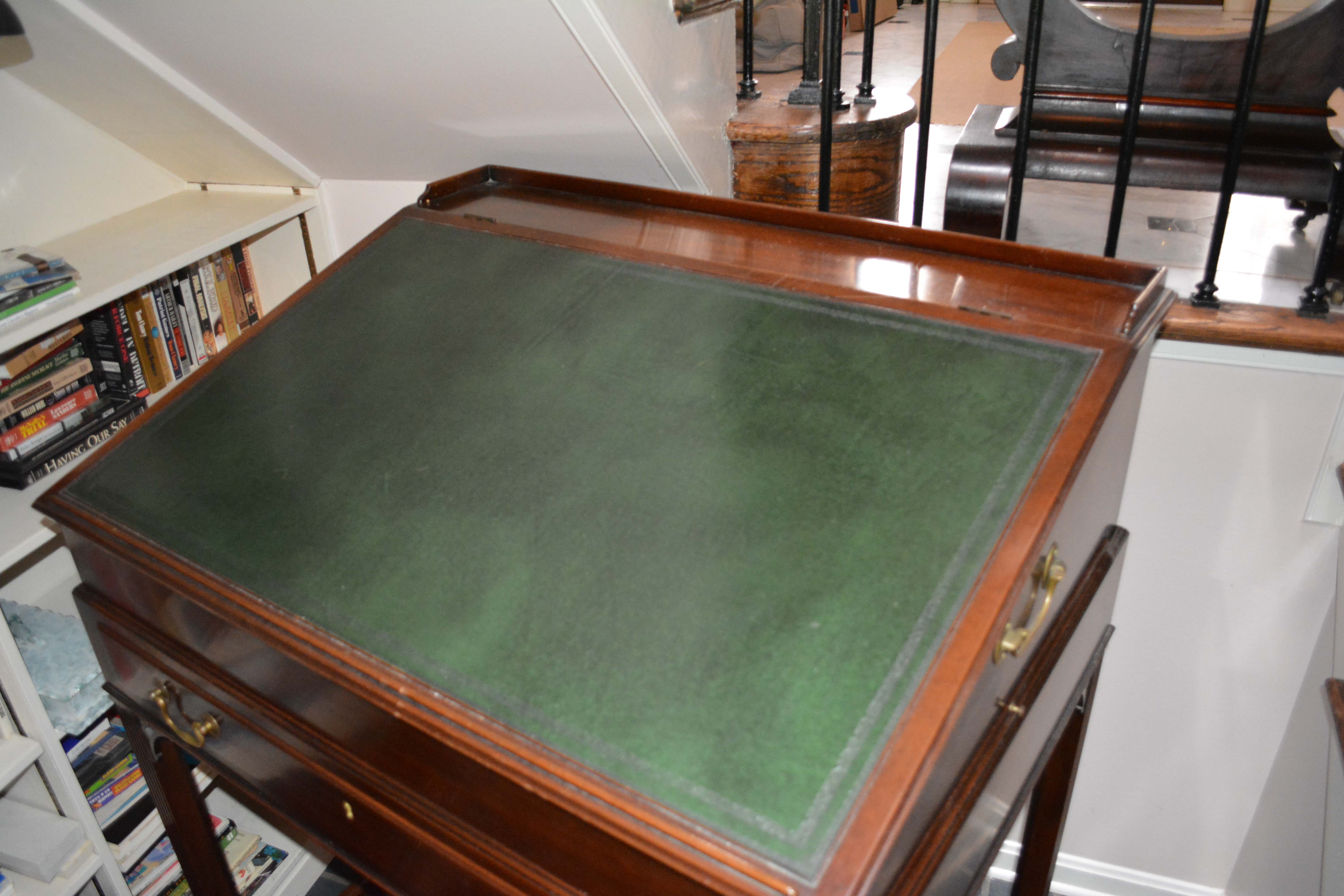 Vintage Chippendale Style Mahogany Standing Desk by Kittinger