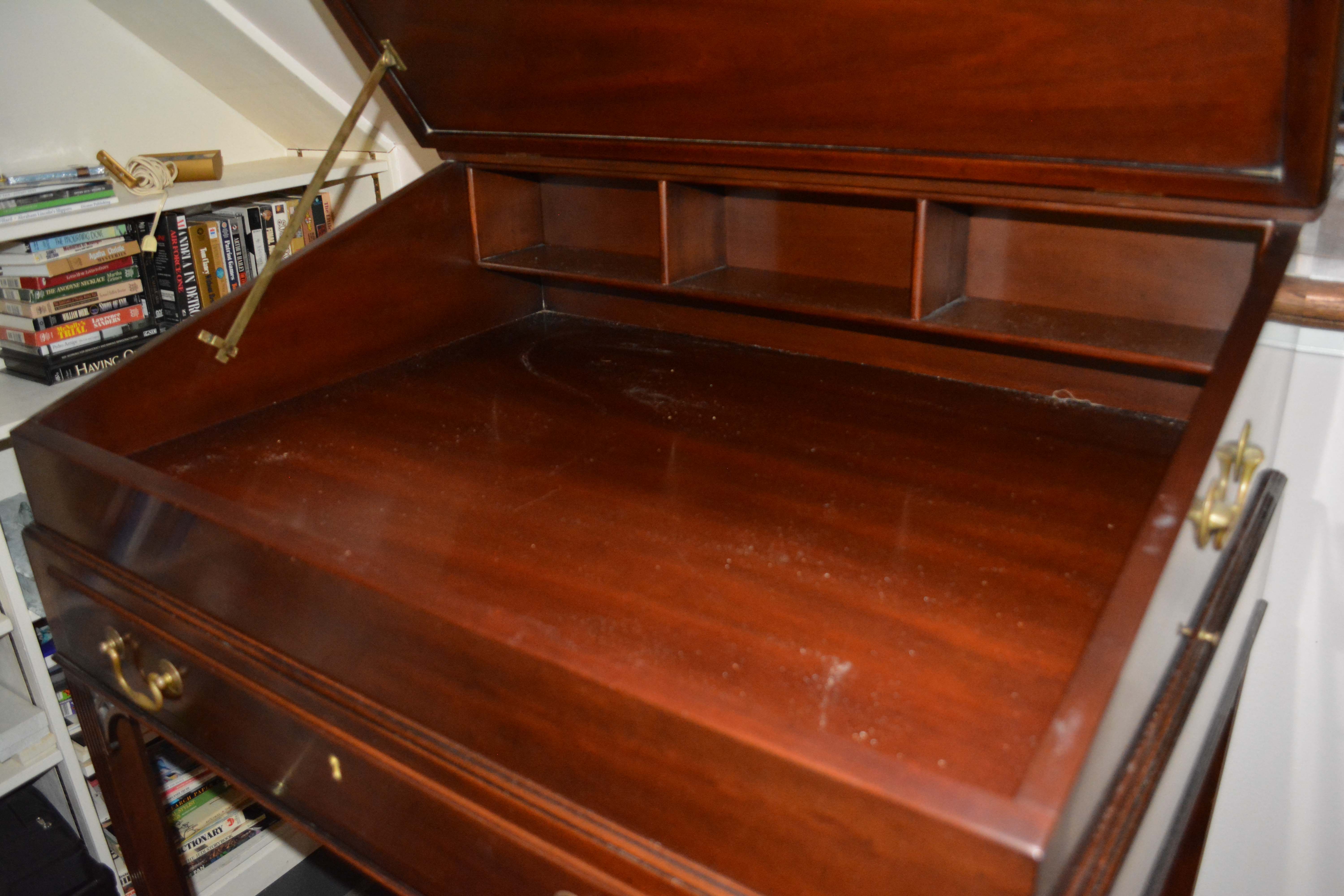 Vintage Chippendale Style Mahogany Standing Desk by Kittinger