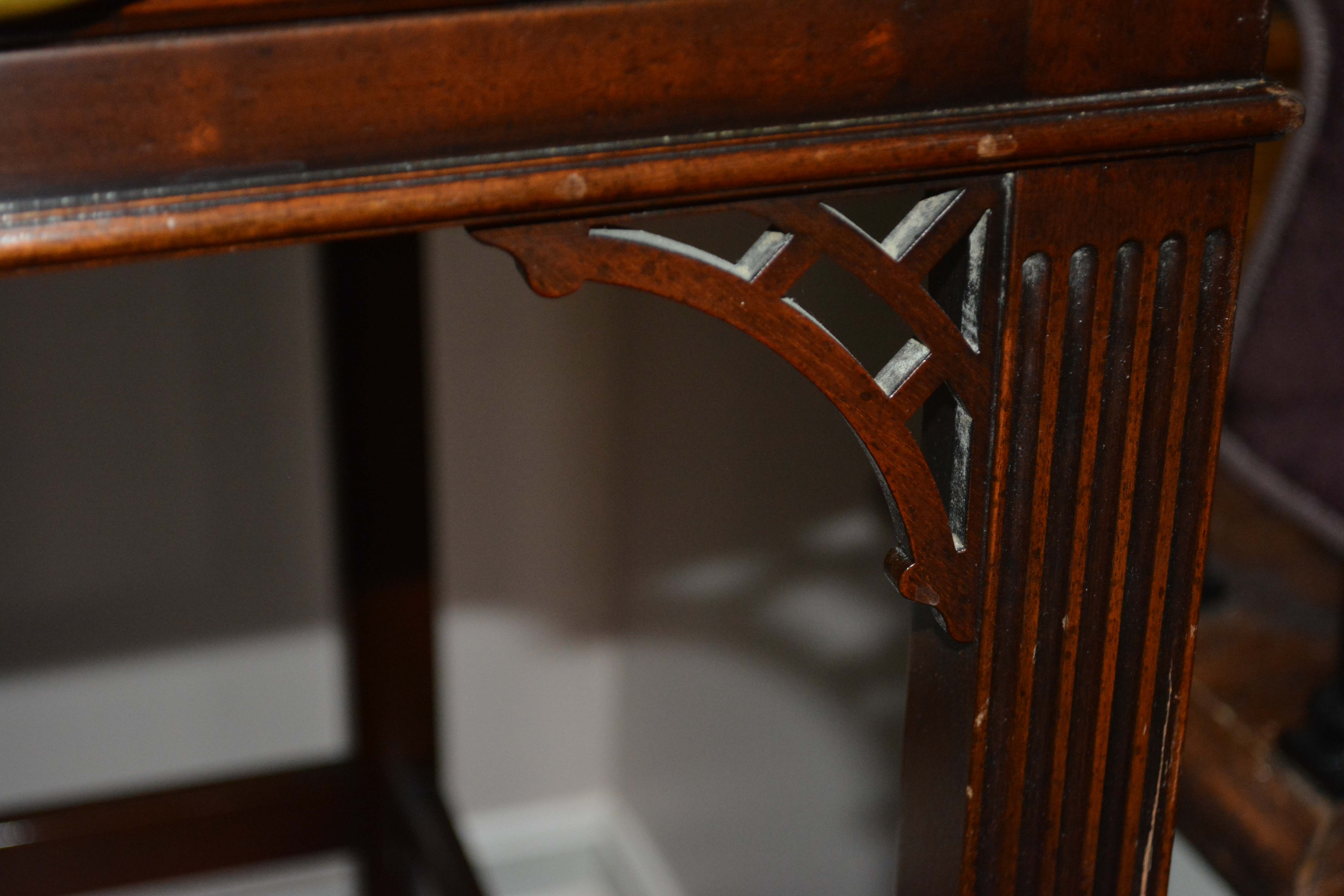 Vintage Chippendale Style Mahogany Standing Desk by Kittinger