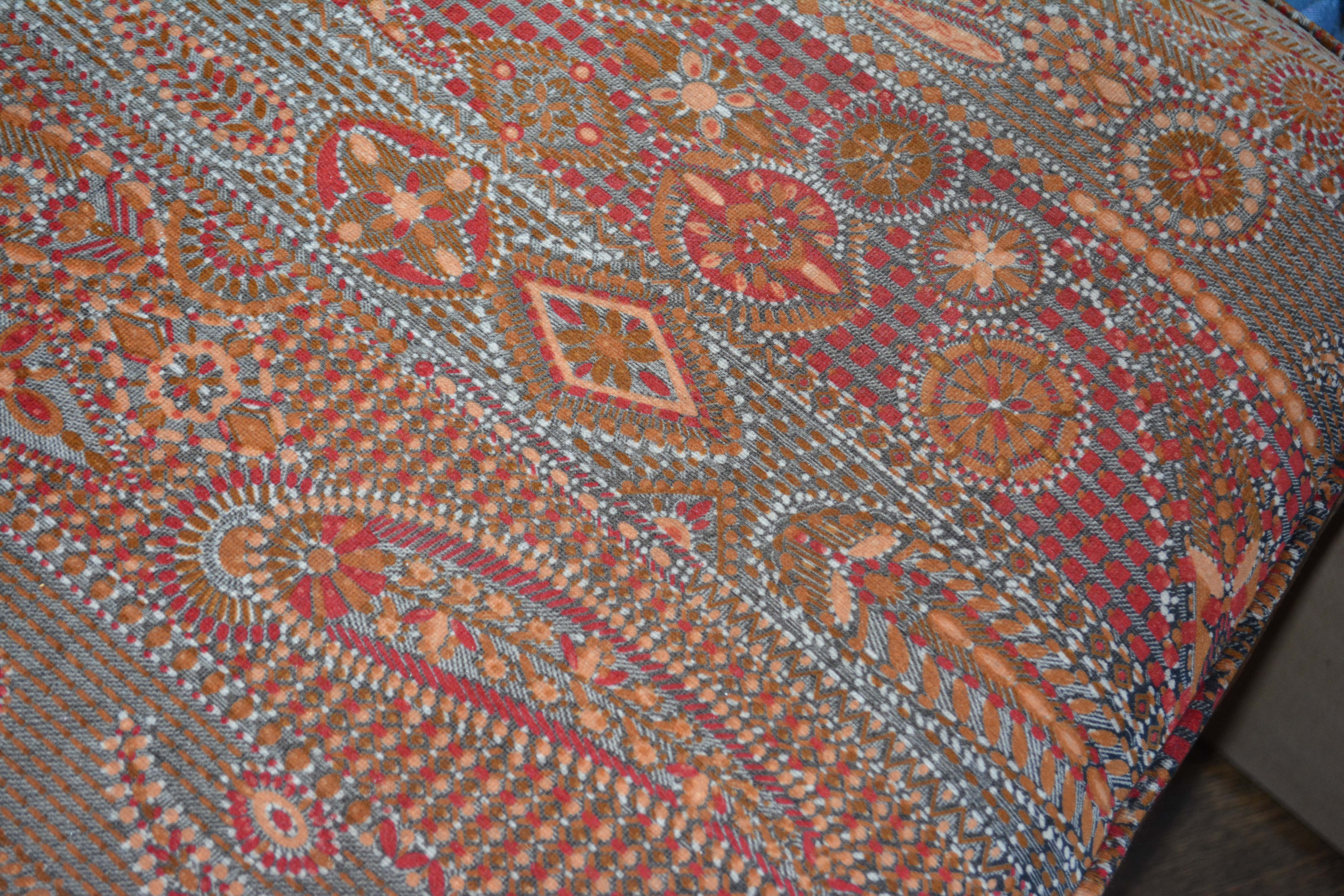 Vintage Louis XV Style Upholstered Armchair and Ottoman by Baker Furniture