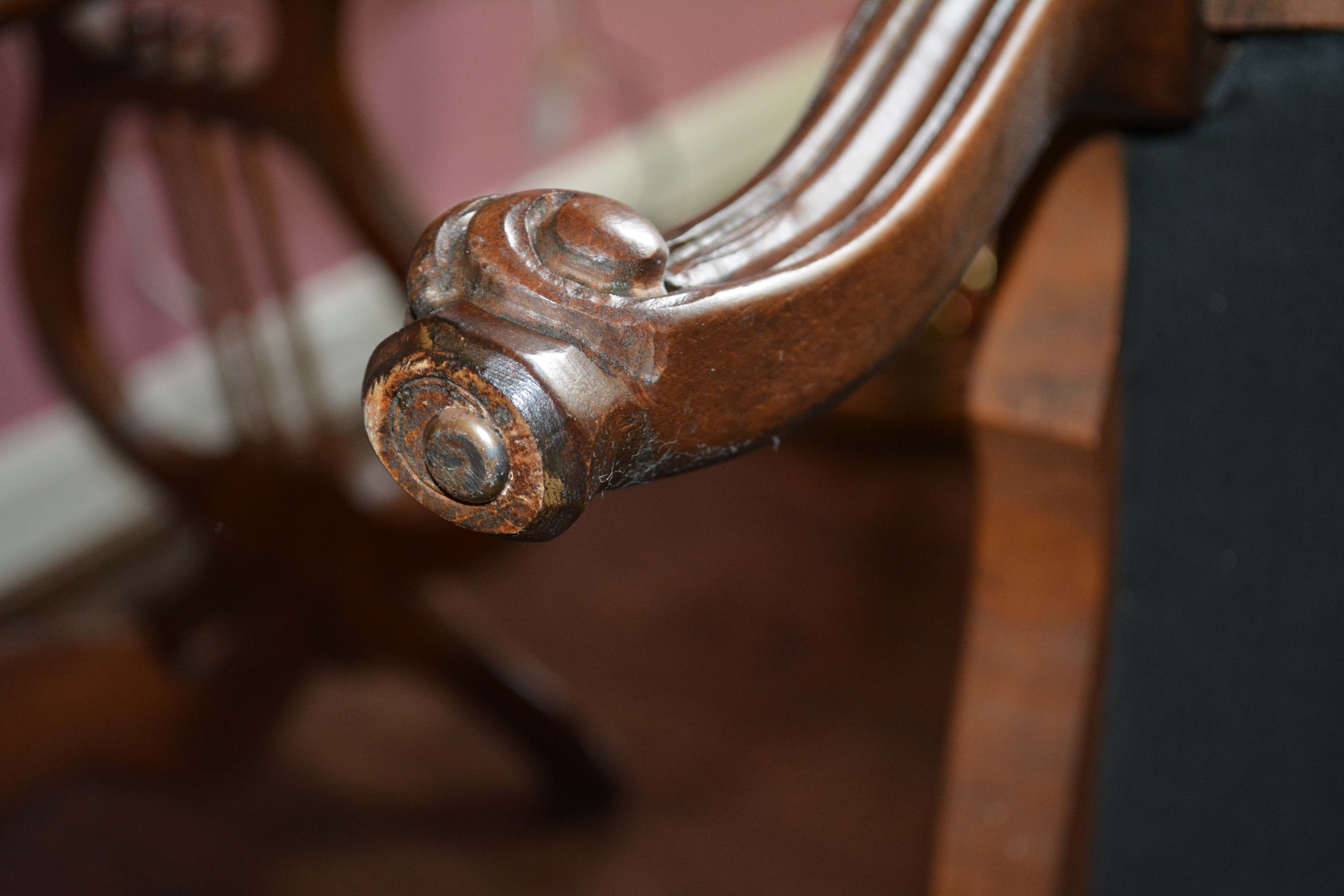 Vintage Louis XV Style Upholstered Armchair and Ottoman by Baker Furniture