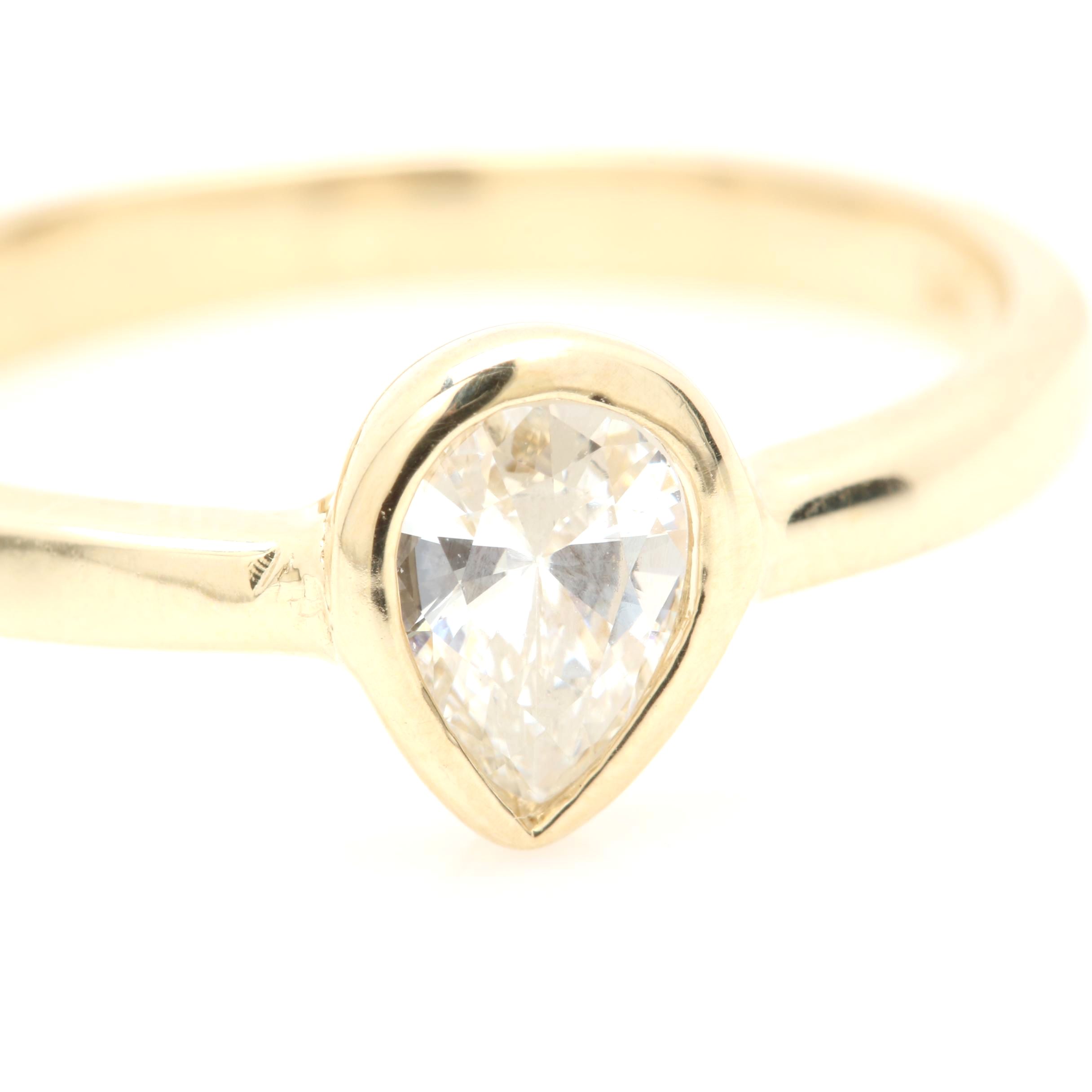 14K Yellow Gold Diamond Ring