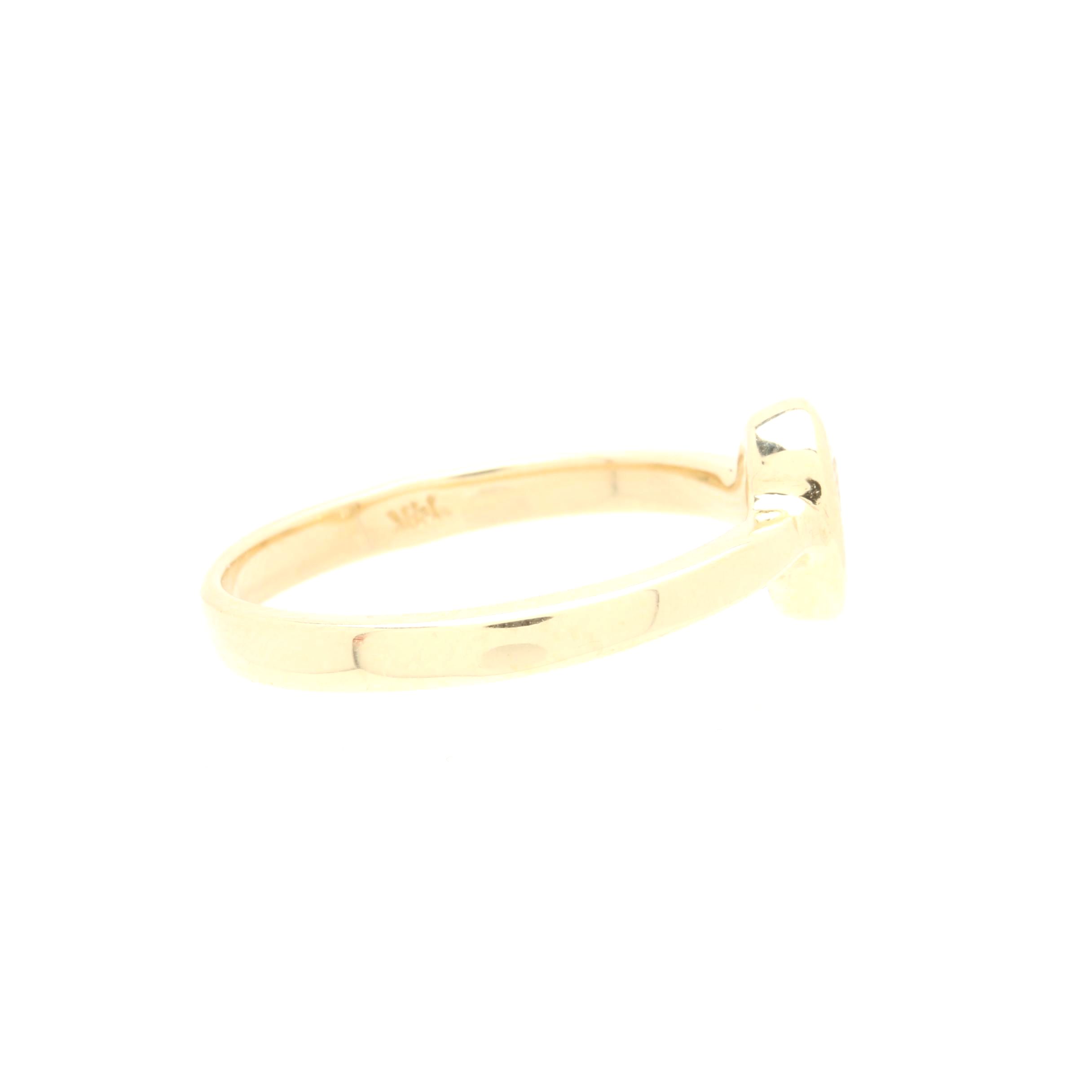 14K Yellow Gold Diamond Ring