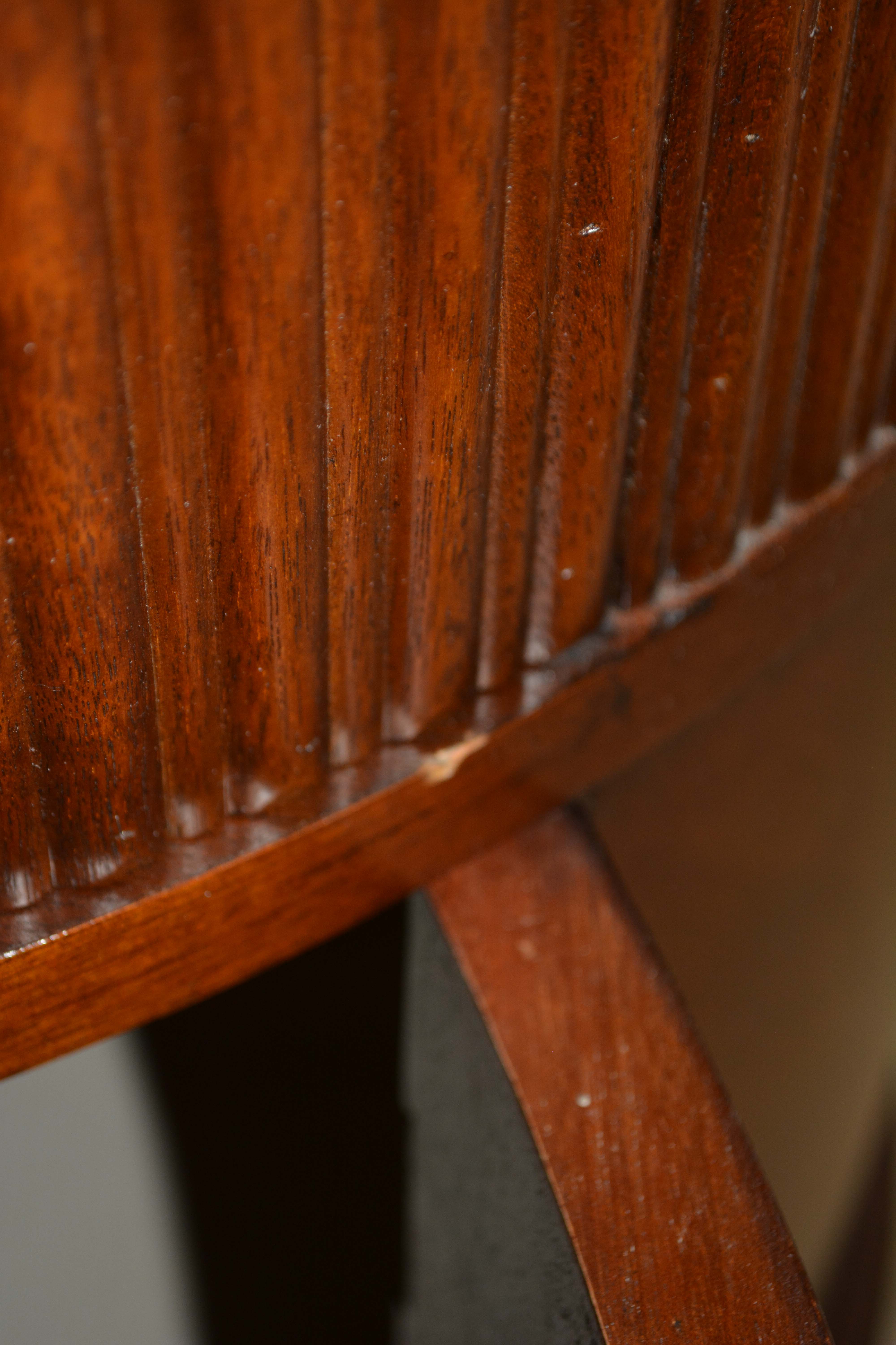 Vintage "Historic Natchez Collection" Mahogany Demilune Nightstands by Henredon