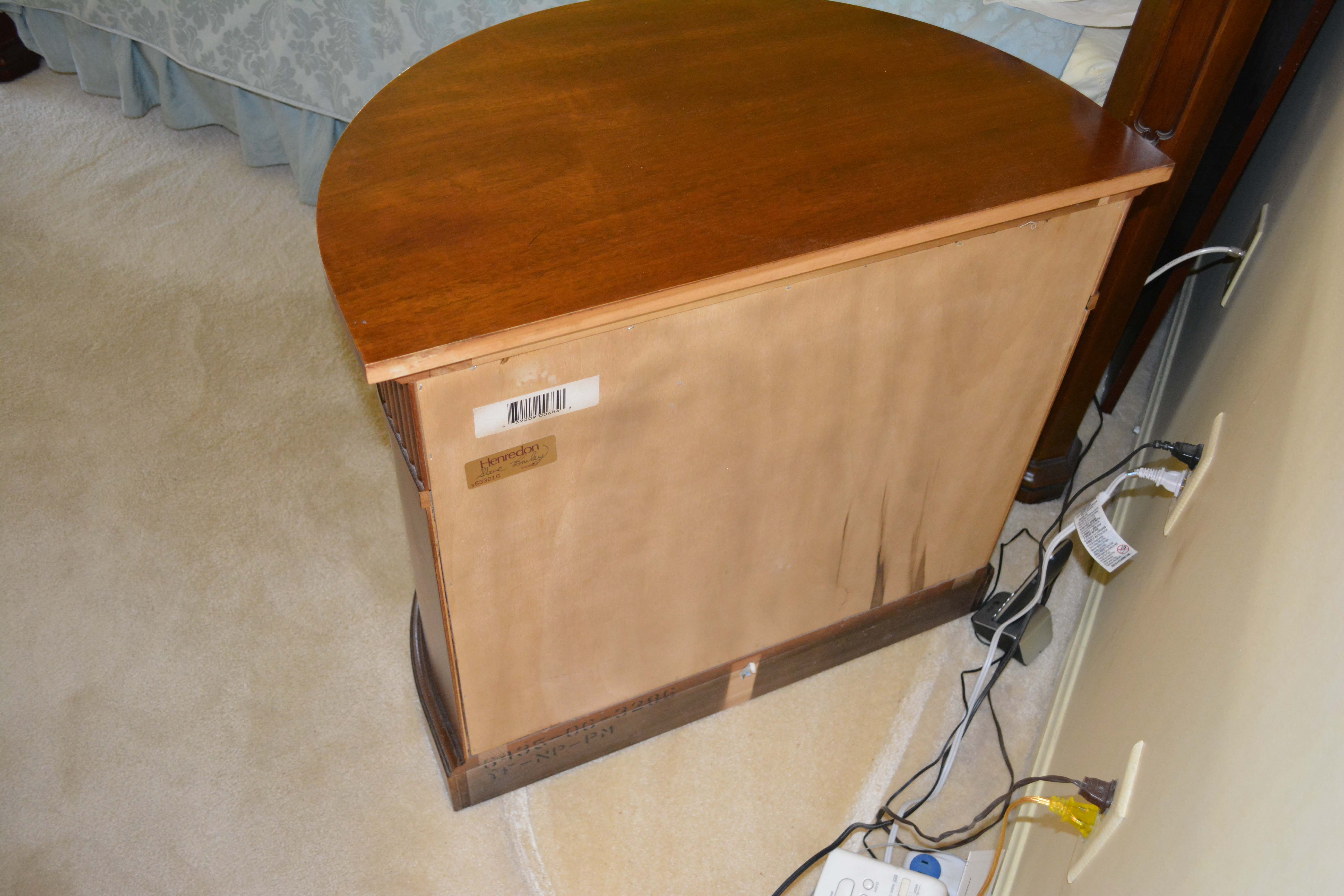 Vintage "Historic Natchez Collection" Mahogany Demilune Nightstands by Henredon